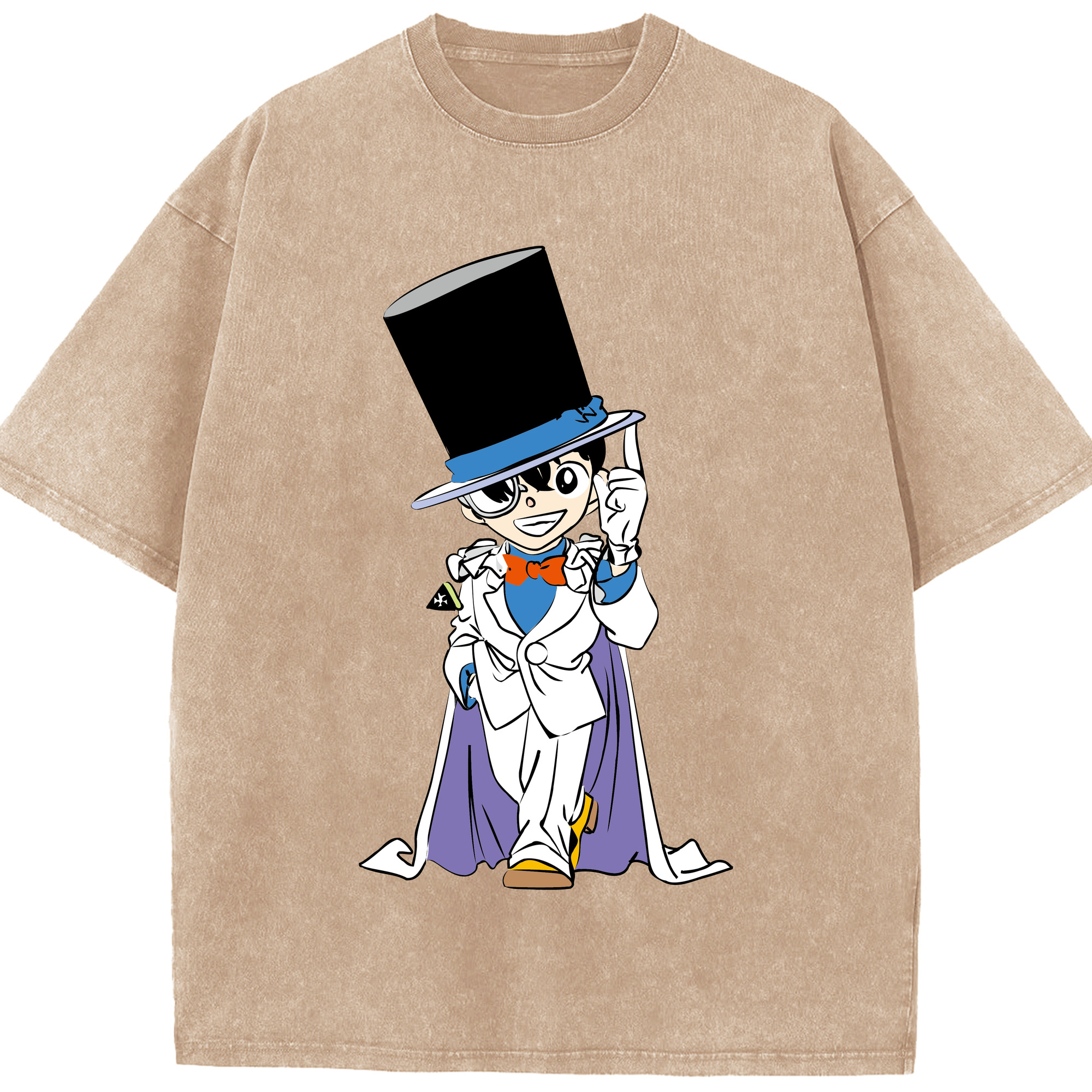 （画像用） 名探偵コナン 江戸川 コナン Detective Conan Conan Edogawa 綿100% ヴィンテージ風 半袖Tシャツ（フロントプリント）