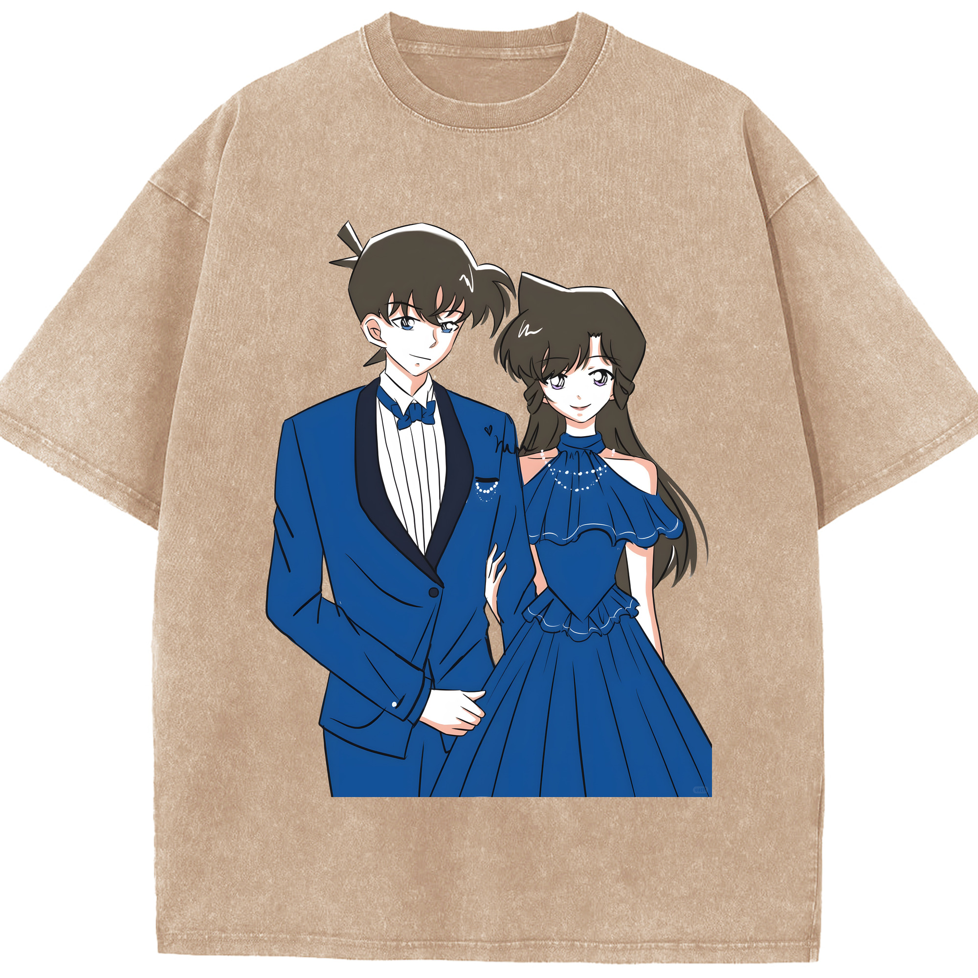 （画像用） 名探偵コナン 江戸川 コナン Detective Conan Conan Edogawa 綿100% ヴィンテージ風 半袖Tシャツ（フロントプリント）