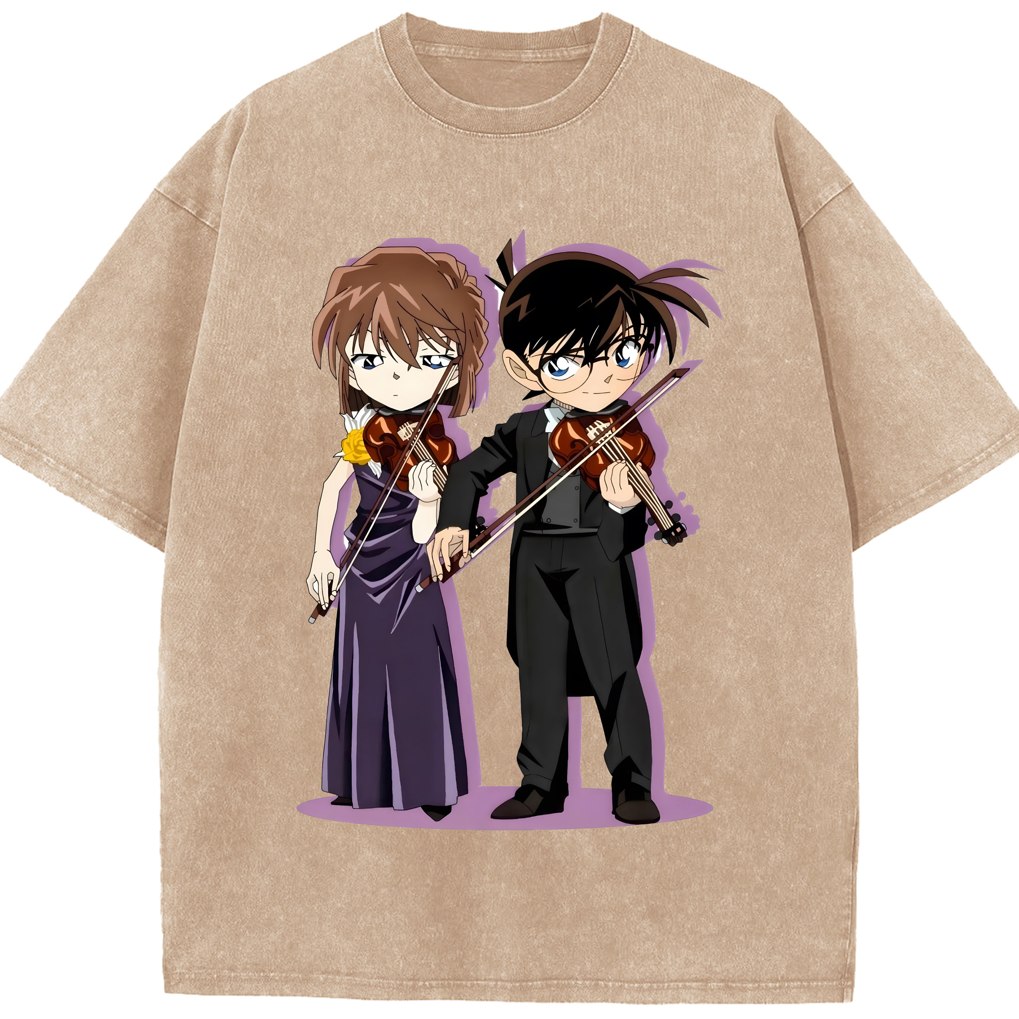（画像用） 名探偵コナン 灰原 哀 はいばら あい Detective Conan Anita Hailey、Vi Graythorn Haibara Ai 綿100% ヴィンテージ風 半袖Tシャツ（フロントプリント）