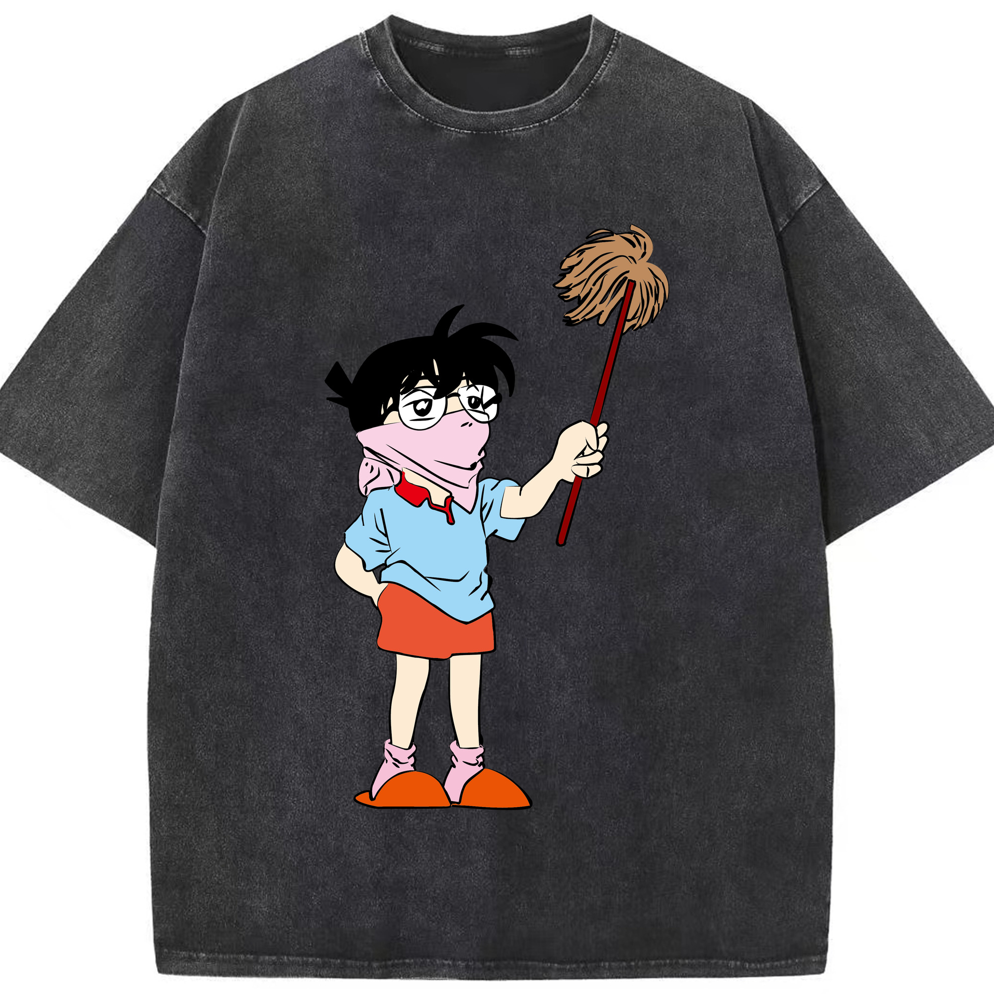 （画像用） 名探偵コナン 江戸川 コナン Detective Conan Conan Edogawa 綿100% ヴィンテージ風 半袖Tシャツ（フロントプリント）
