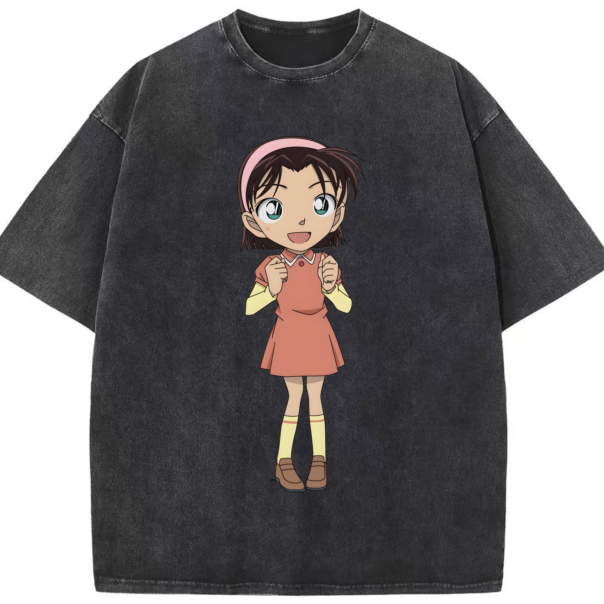 （画像用） 名探偵コナン 吉田 歩美 よしだ あゆみ Detective Conan my Yeager 綿100% ヴィンテージ風 半袖Tシャツ（フロントプリント）