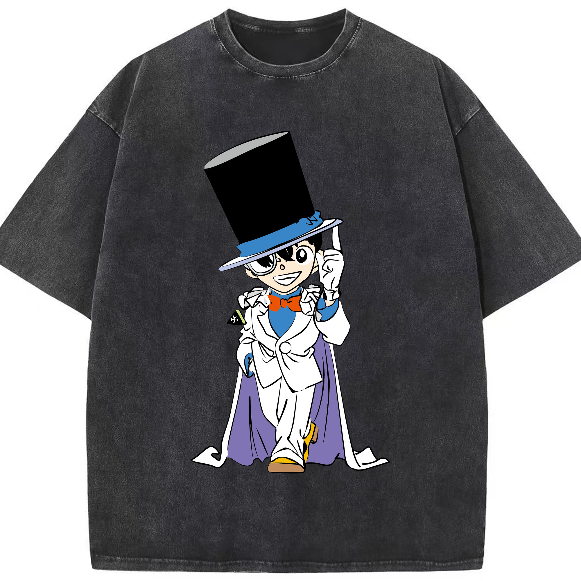 （画像用） 名探偵コナン 江戸川 コナン Detective Conan Conan Edogawa 綿100% ヴィンテージ風 半袖Tシャツ（フロントプリント）