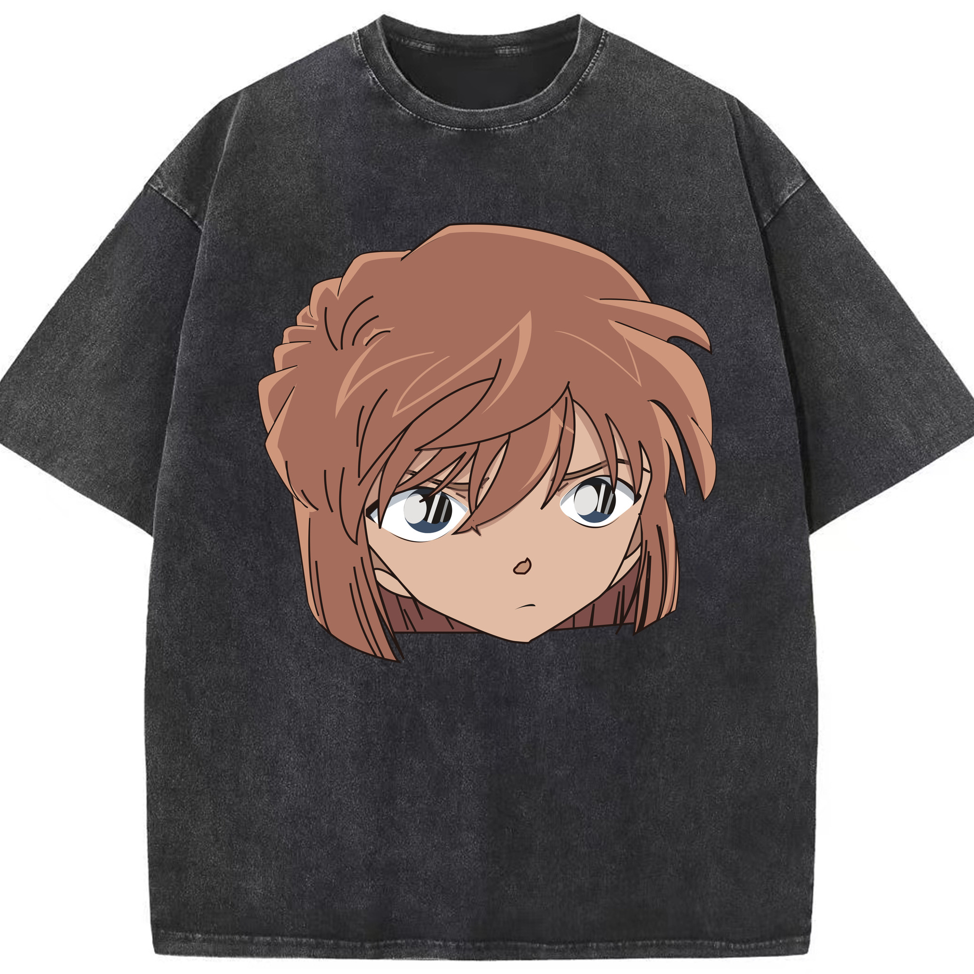 （画像用） 名探偵コナン 灰原 哀 はいばら あい Detective Conan Anita Hailey、Vi Graythorn Haibara Ai 綿100% ヴィンテージ風 半袖Tシャツ（フロントプリント）
