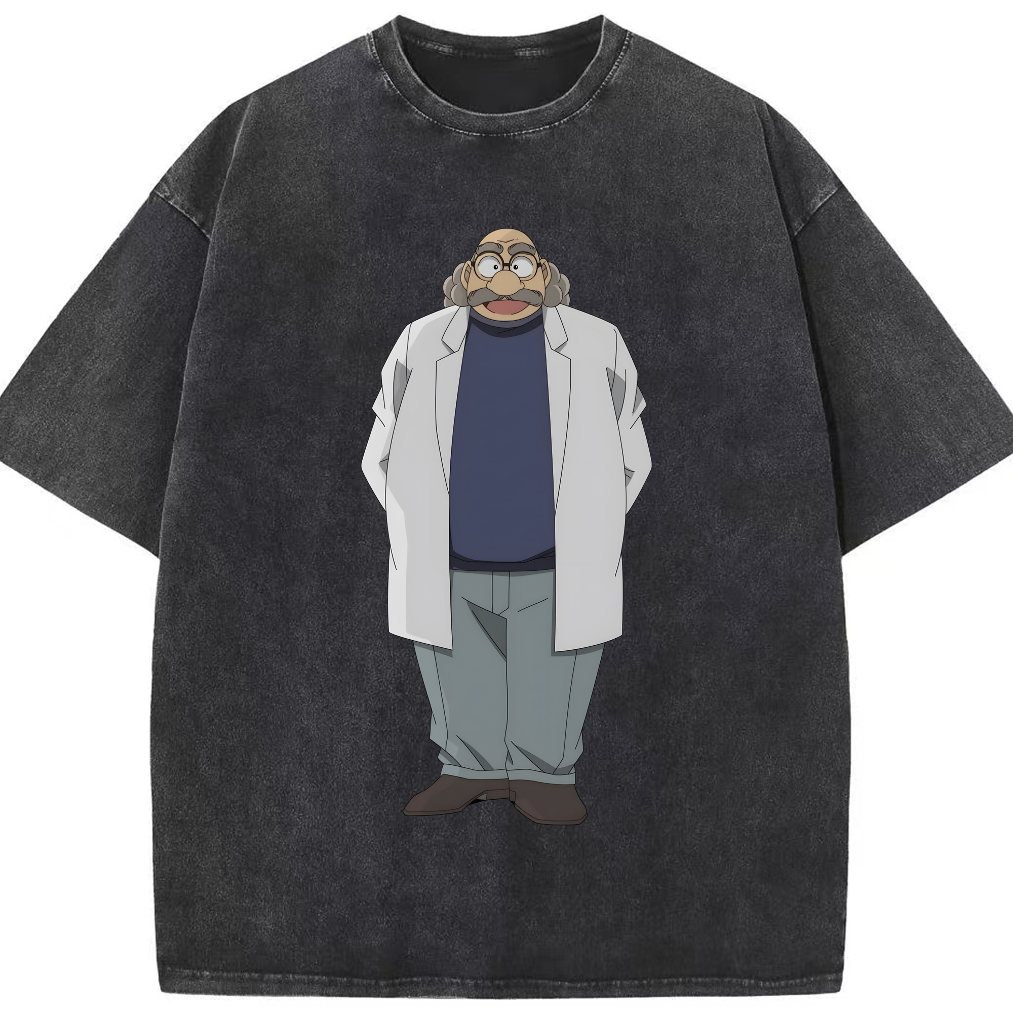 （画像用） 名探偵コナン あがさ ひろし Detective Conan Agasa Hiroshi 綿100% ヴィンテージ風 半袖Tシャツ（フロントプリント）