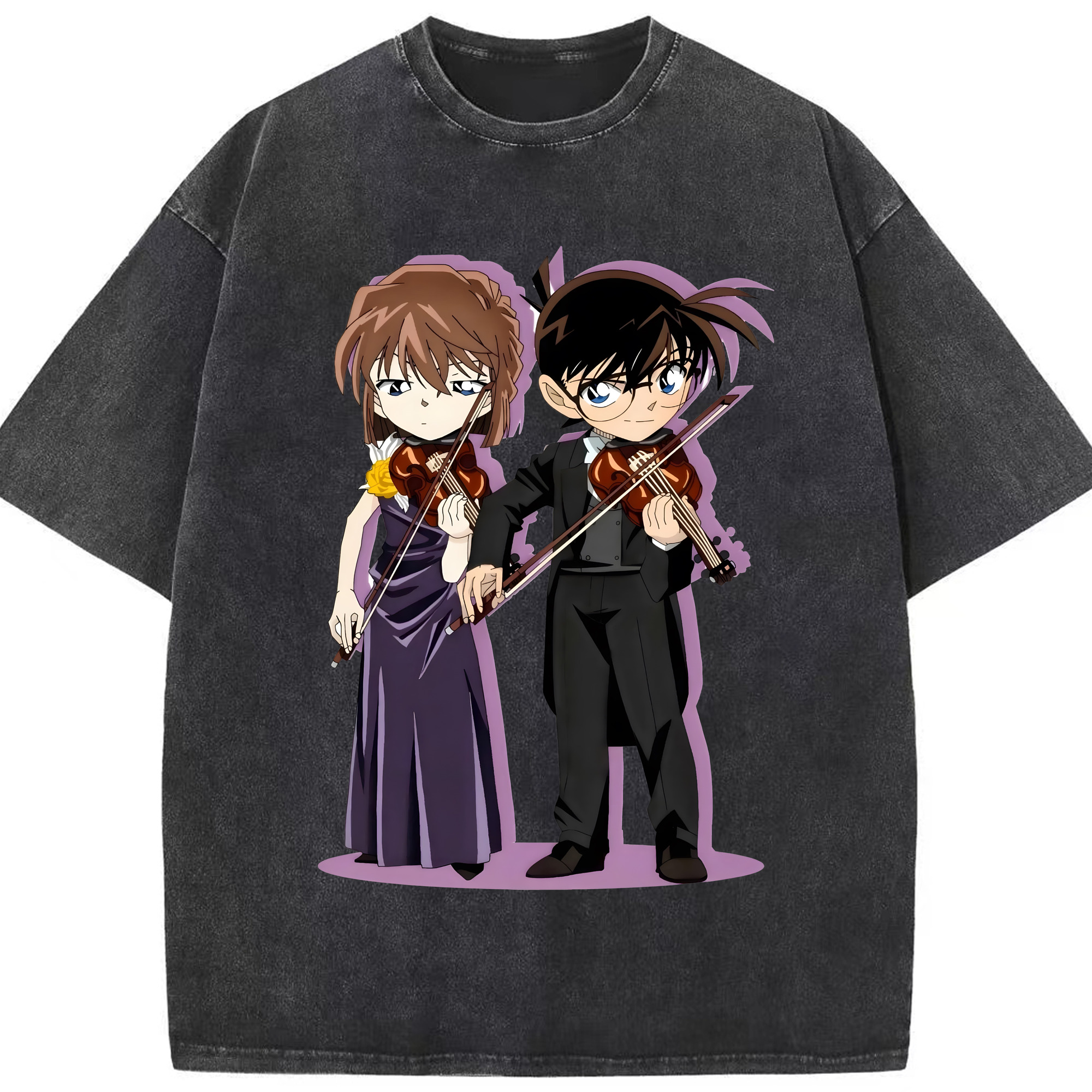 （画像用） 名探偵コナン 灰原 哀 はいばら あい Detective Conan Anita Hailey、Vi Graythorn Haibara Ai 綿100% ヴィンテージ風 半袖Tシャツ（フロントプリント）