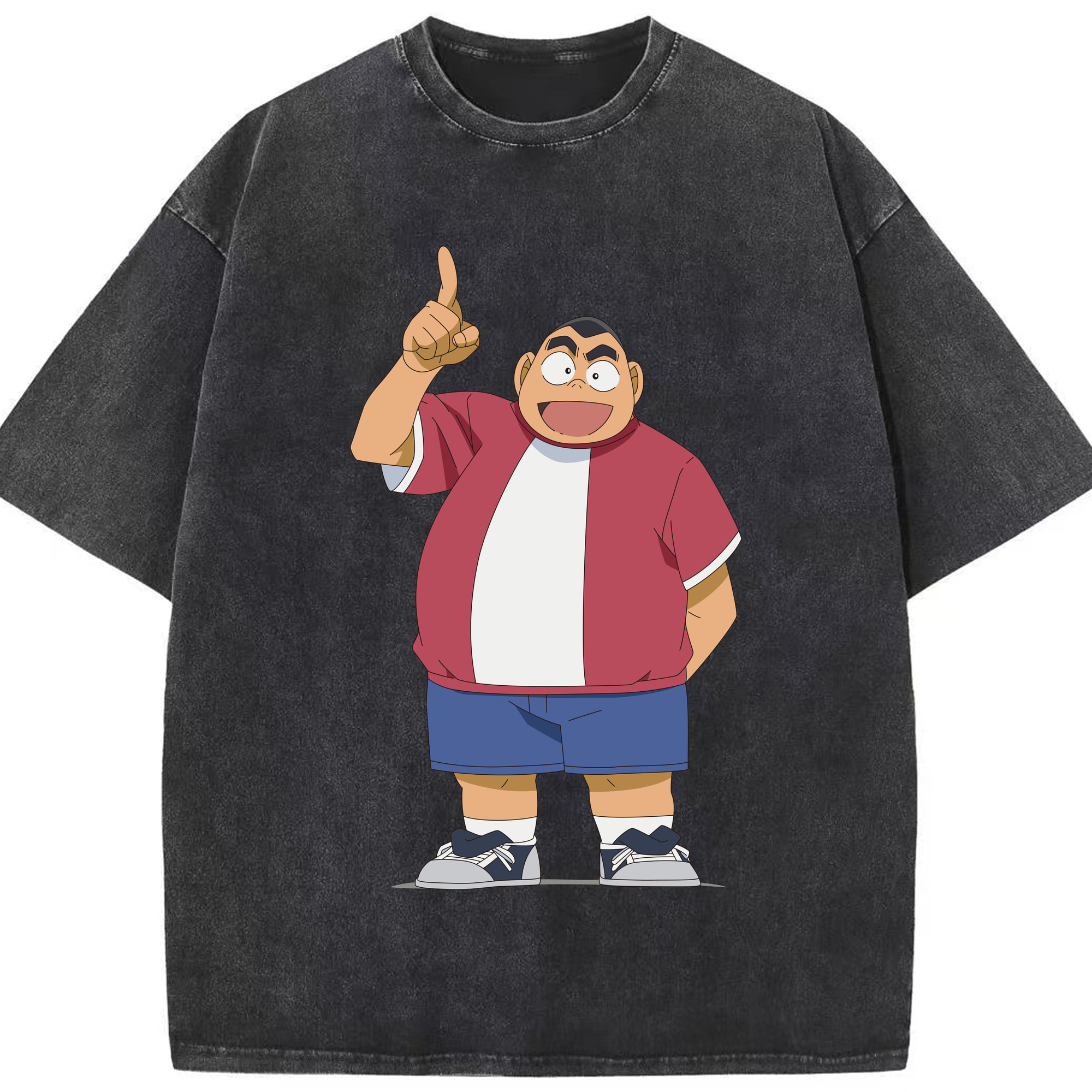 （画像用） 名探偵コナン 小嶋 元太 こじま げんた Detective Conan Kojima Genta 綿100% ヴィンテージ風 半袖Tシャツ（フロントプリント）