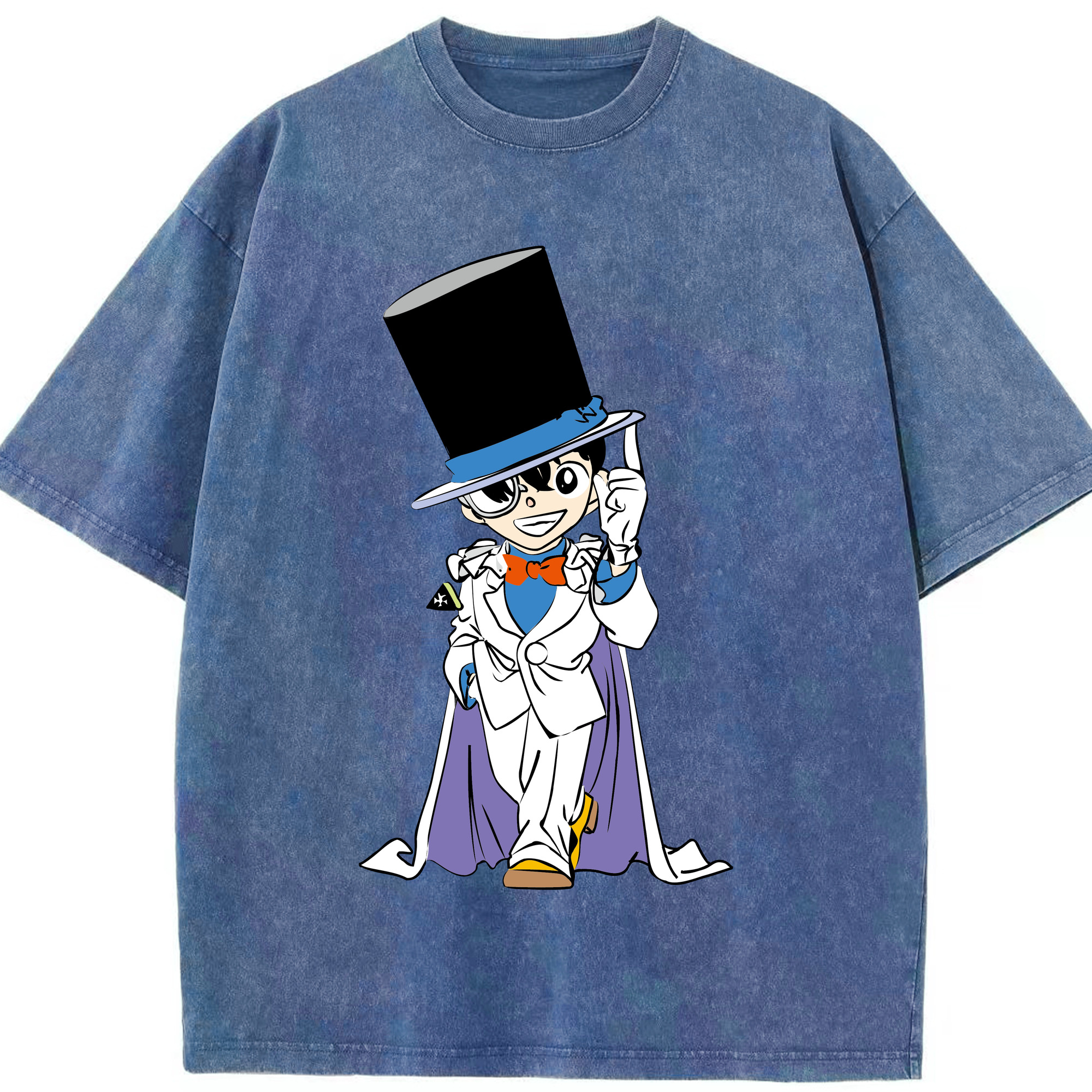 （画像用） 名探偵コナン 江戸川 コナン Detective Conan Conan Edogawa 綿100% ヴィンテージ風 半袖Tシャツ（フロントプリント）