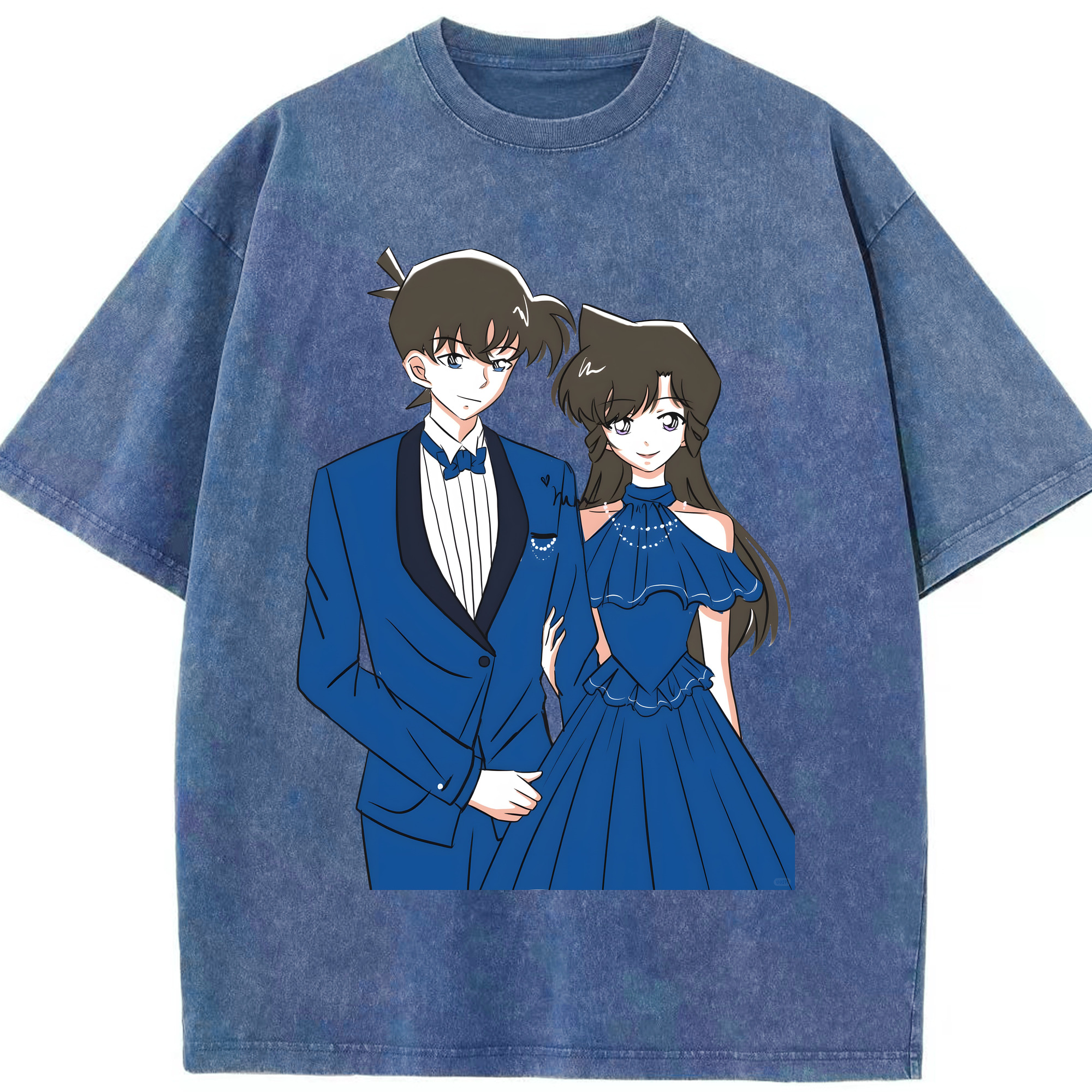 （画像用） 名探偵コナン 江戸川 コナン Detective Conan Conan Edogawa 綿100% ヴィンテージ風 半袖Tシャツ（フロントプリント）