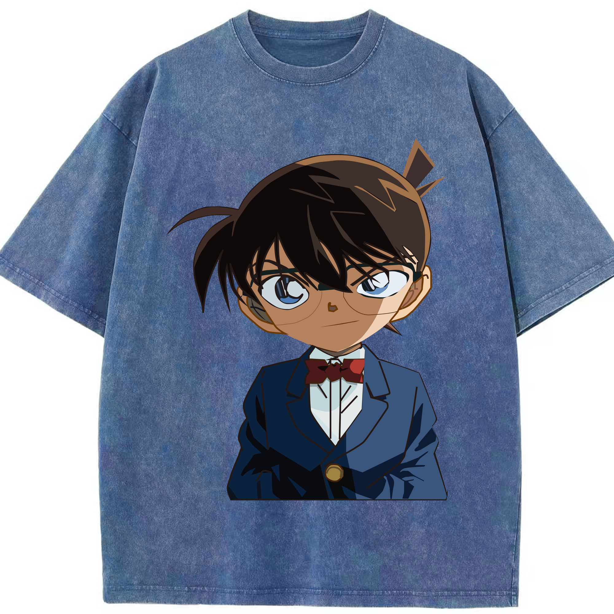 （画像用） 名探偵コナン 江戸川 コナン Detective Conan Conan Edogawa 綿100% ヴィンテージ風 半袖Tシャツ（フロントプリント）