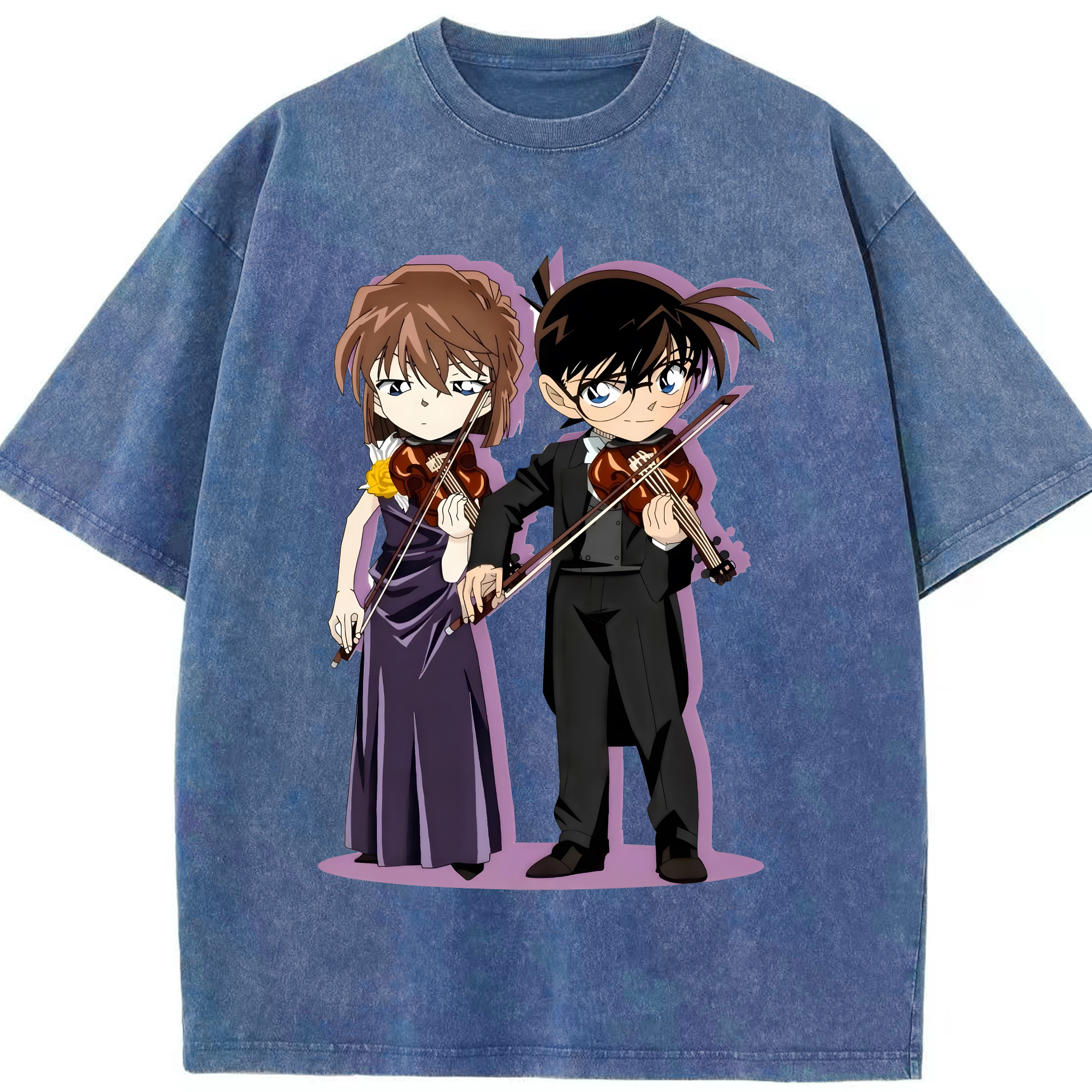 （画像用） 名探偵コナン 灰原 哀 はいばら あい Detective Conan Anita Hailey、Vi Graythorn Haibara Ai 綿100% ヴィンテージ風 半袖Tシャツ（フロントプリント）