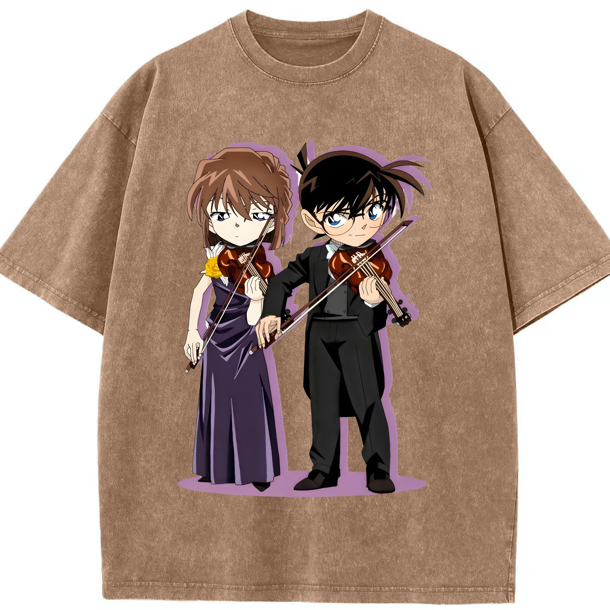 （画像用） 名探偵コナン 灰原 哀 はいばら あい Detective Conan Anita Hailey、Vi Graythorn Haibara Ai 綿100% ヴィンテージ風 半袖Tシャツ（フロントプリント）