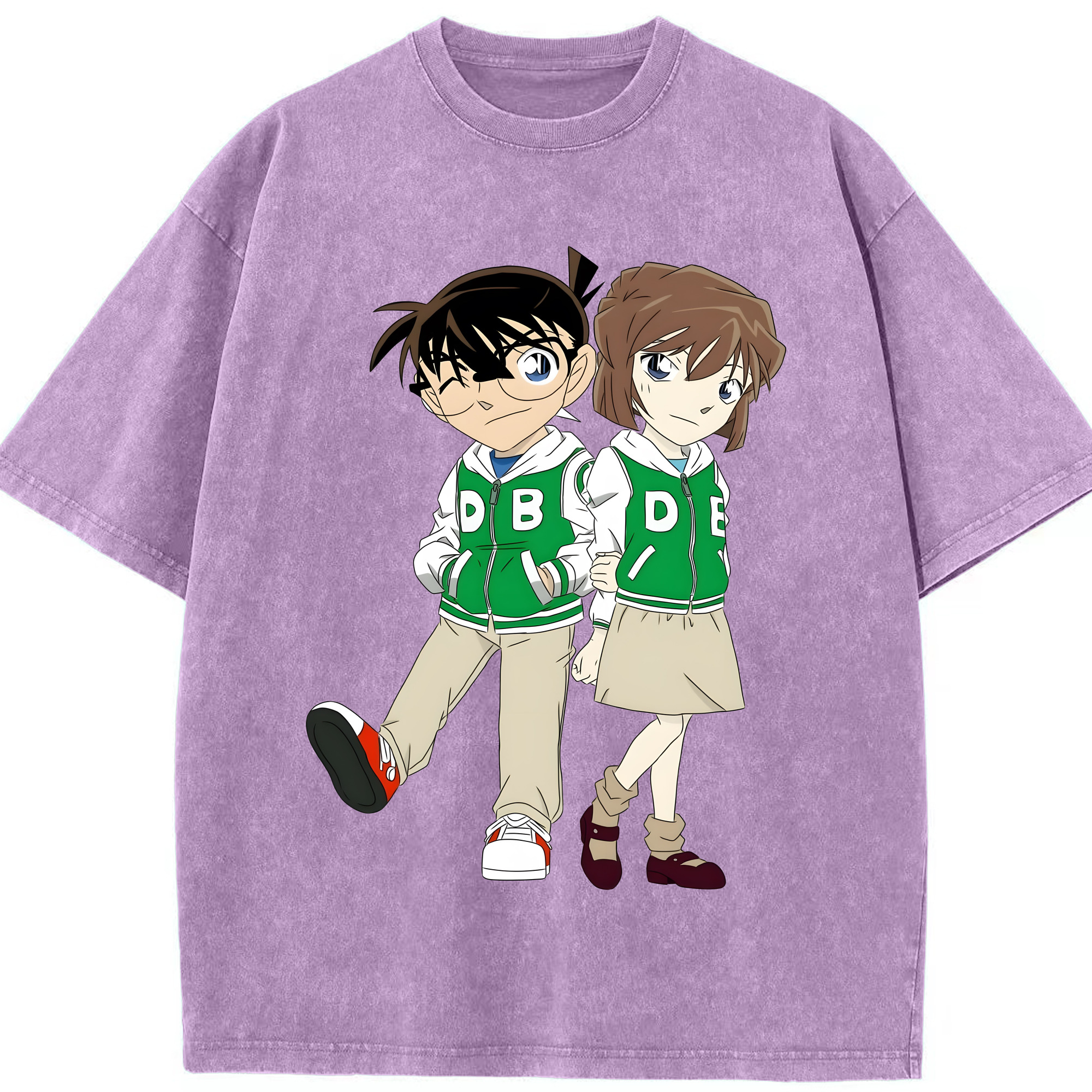 （画像用） 名探偵コナン 江戸川 コナン Detective Conan Conan Edogawa 綿100% ヴィンテージ風 半袖Tシャツ（フロントプリント）