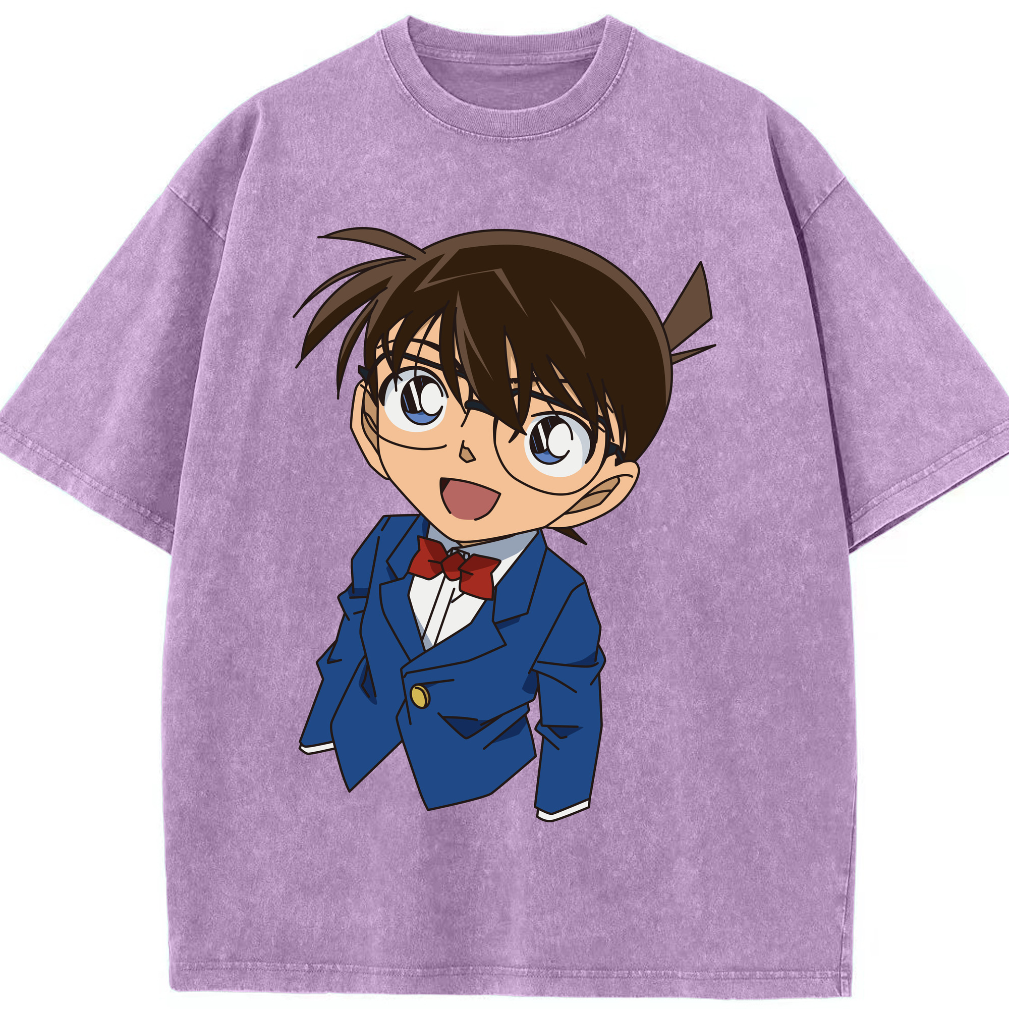 （画像用） 名探偵コナン 江戸川 コナン Detective Conan Conan Edogawa 綿100% ヴィンテージ風 半袖Tシャツ（フロントプリント）