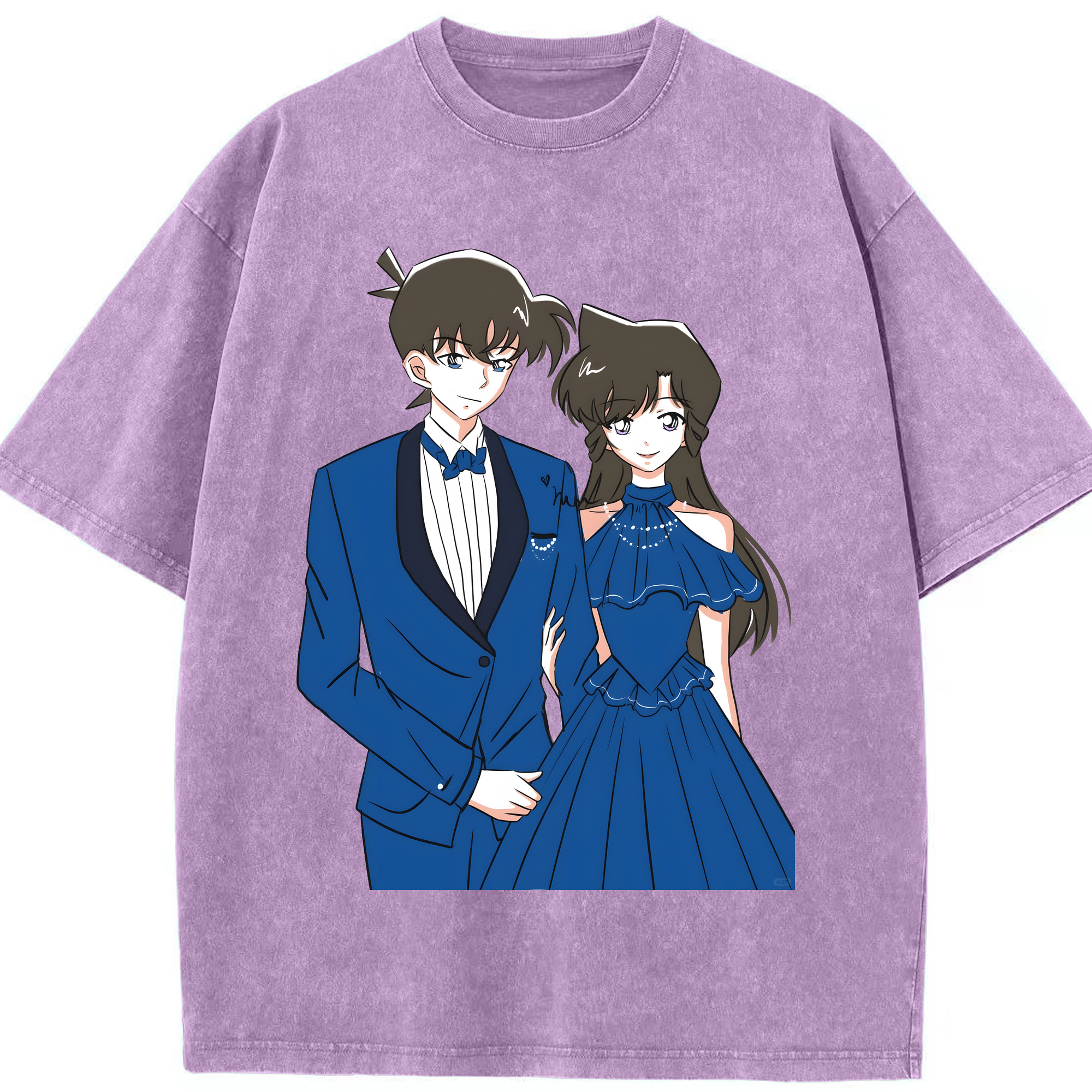 （画像用） 名探偵コナン 江戸川 コナン Detective Conan Conan Edogawa 綿100% ヴィンテージ風 半袖Tシャツ（フロントプリント）