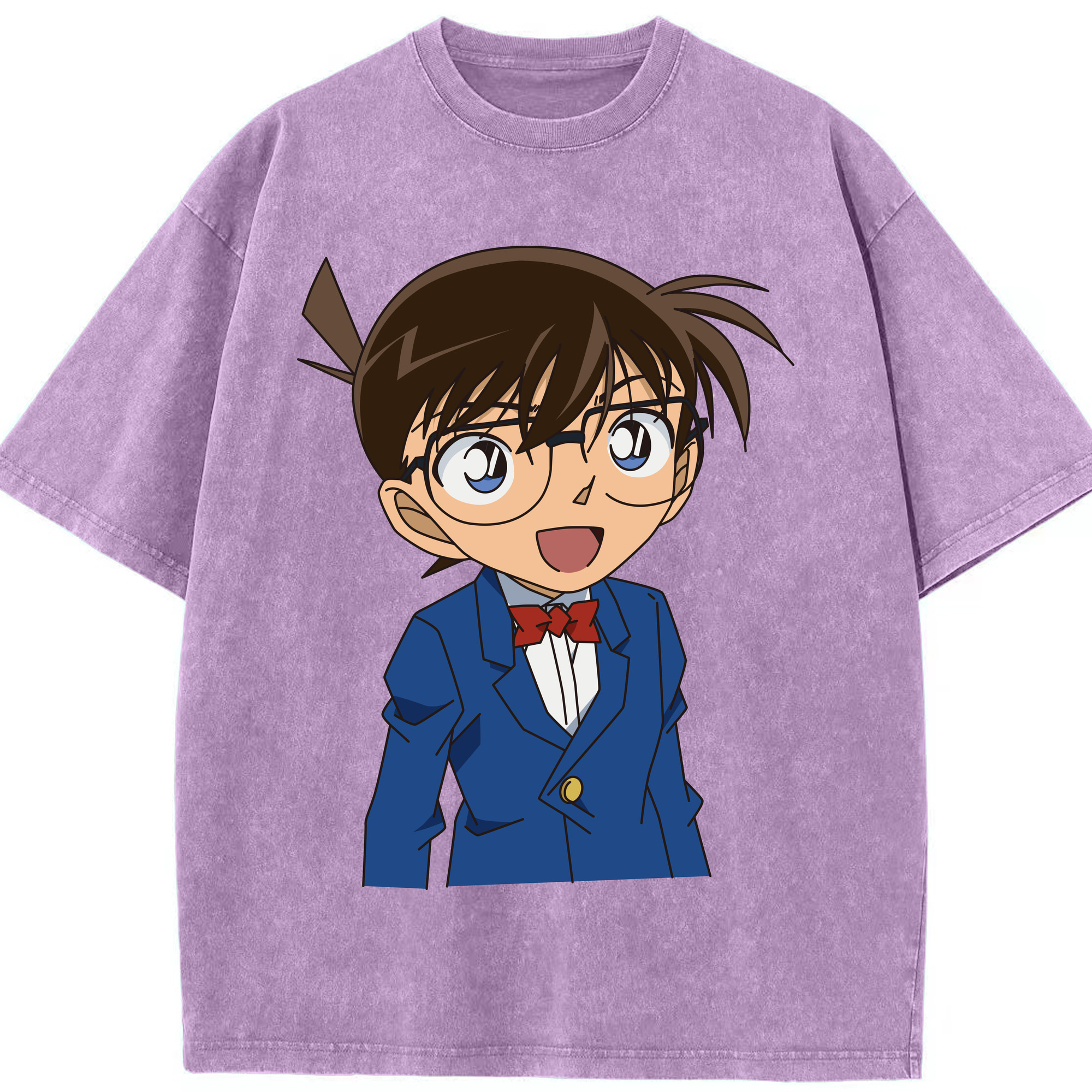 （画像用） 名探偵コナン 江戸川 コナン Detective Conan Conan Edogawa 綿100% ヴィンテージ風 半袖Tシャツ（フロントプリント）