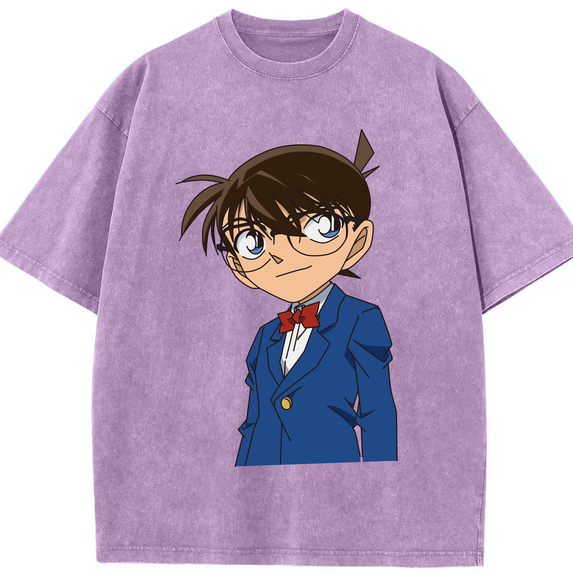 （画像用） 名探偵コナン 江戸川 コナン Detective Conan Conan Edogawa 綿100% ヴィンテージ風 半袖Tシャツ（フロントプリント）