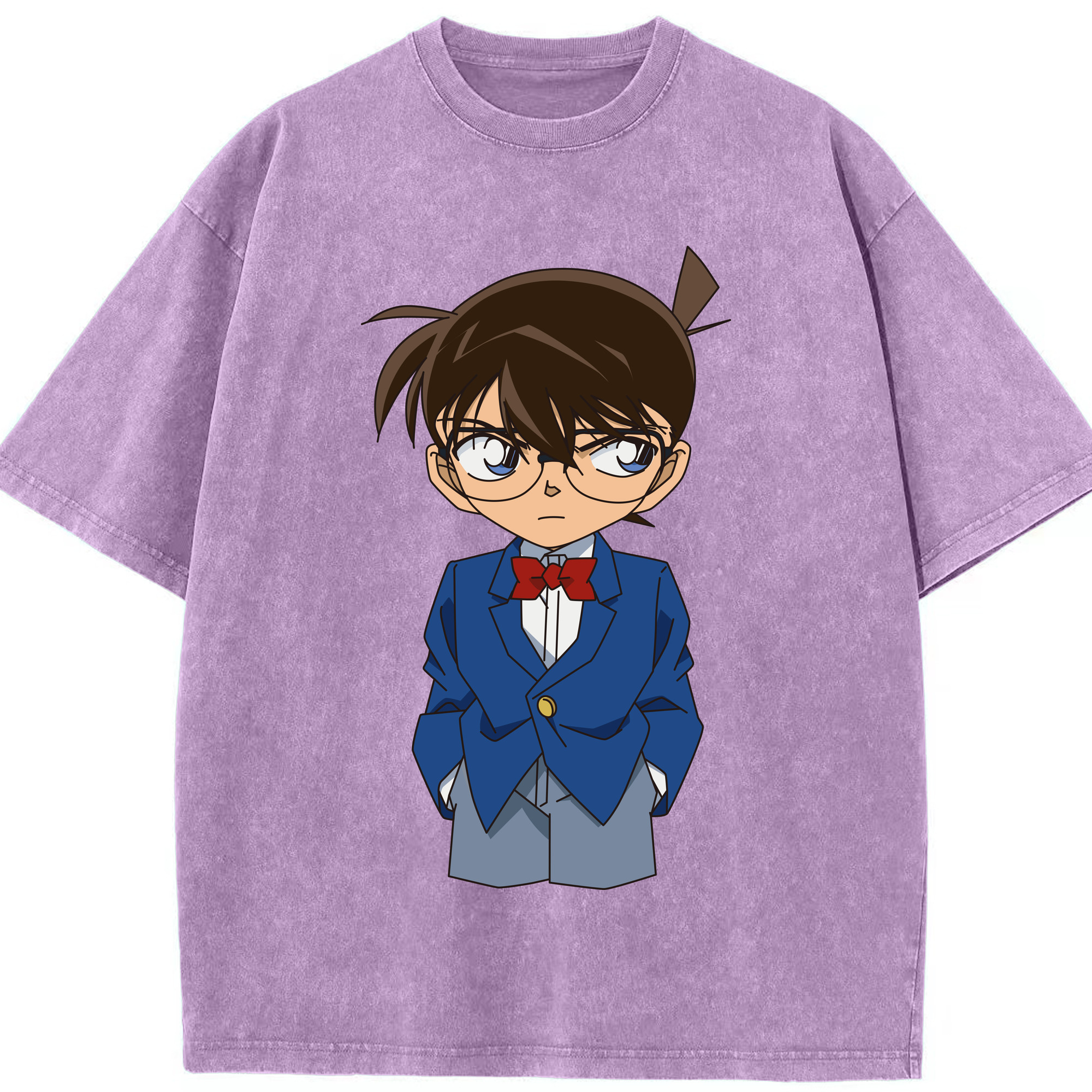 （画像用） 名探偵コナン 江戸川 コナン Detective Conan Conan Edogawa 綿100% ヴィンテージ風 半袖Tシャツ（フロントプリント）