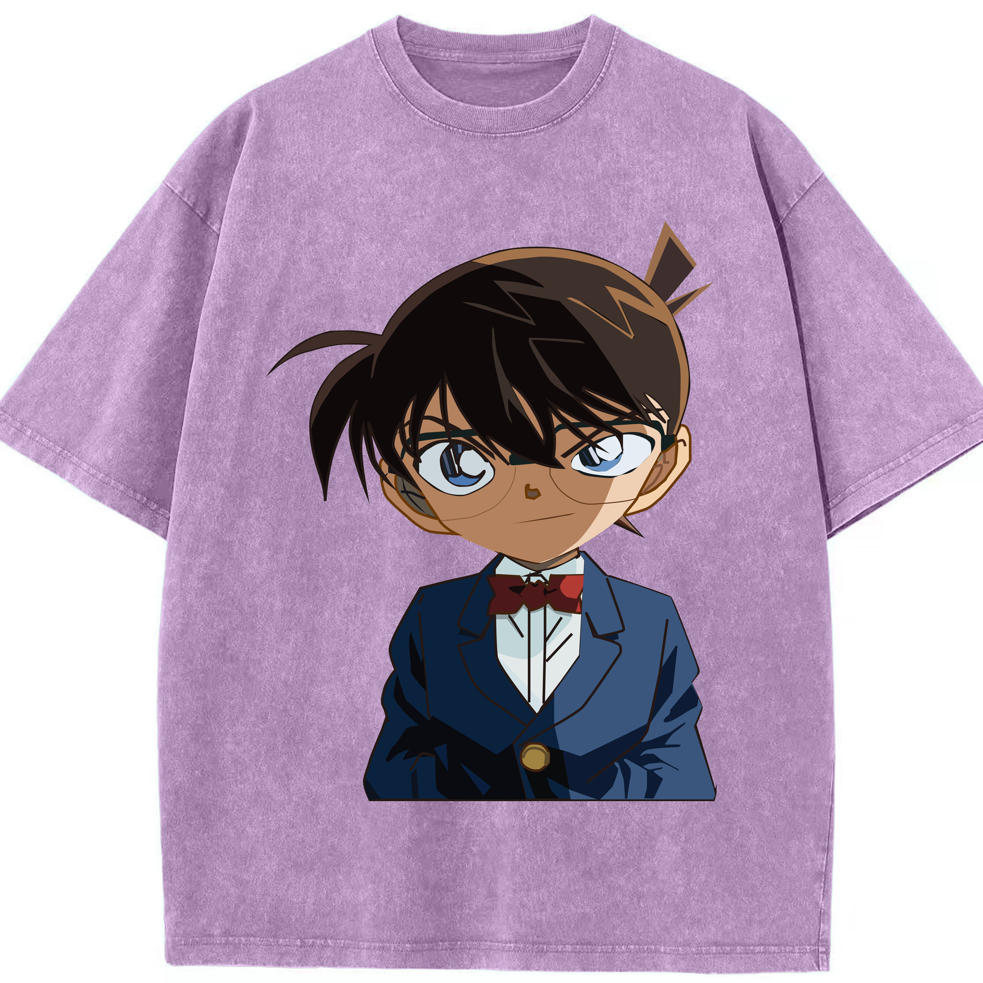（画像用） 名探偵コナン 江戸川 コナン Detective Conan Conan Edogawa 綿100% ヴィンテージ風 半袖Tシャツ（フロントプリント）