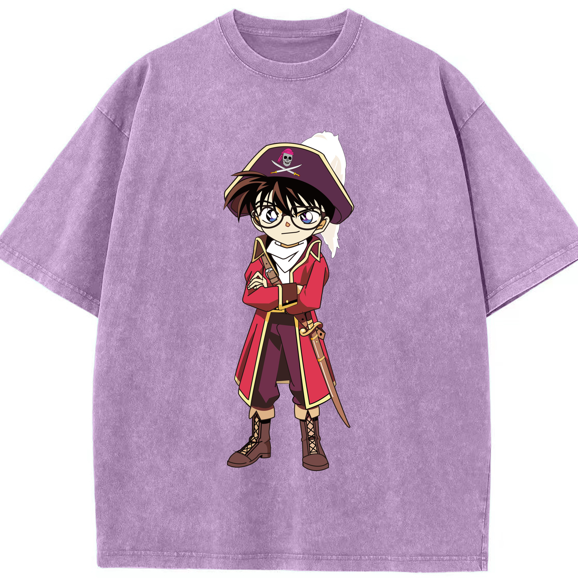 （画像用） 名探偵コナン 江戸川 コナン Detective Conan Conan Edogawa 綿100% ヴィンテージ風 半袖Tシャツ（フロントプリント）