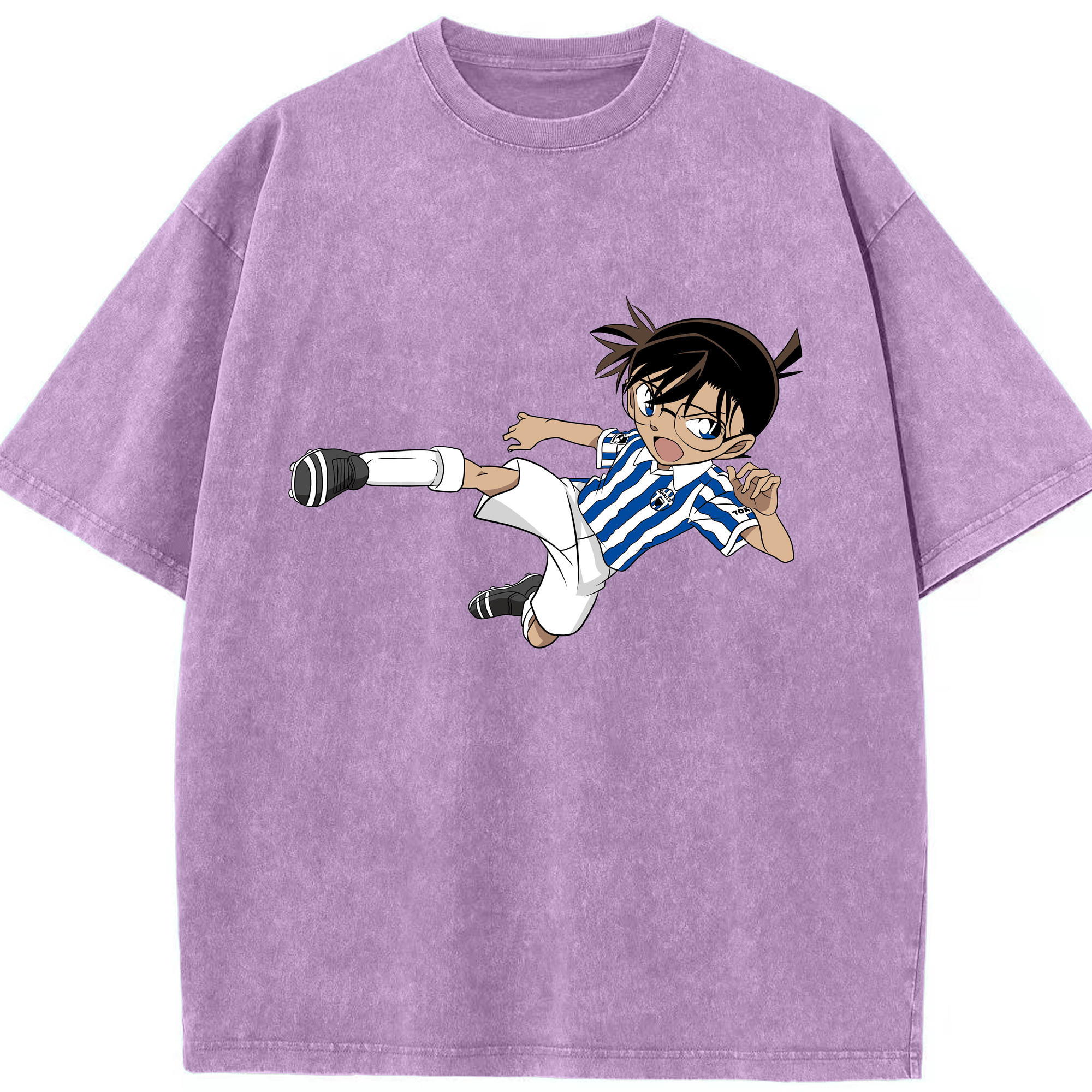 （画像用） 名探偵コナン 江戸川 コナン Detective Conan Conan Edogawa 綿100% ヴィンテージ風 半袖Tシャツ（フロントプリント）