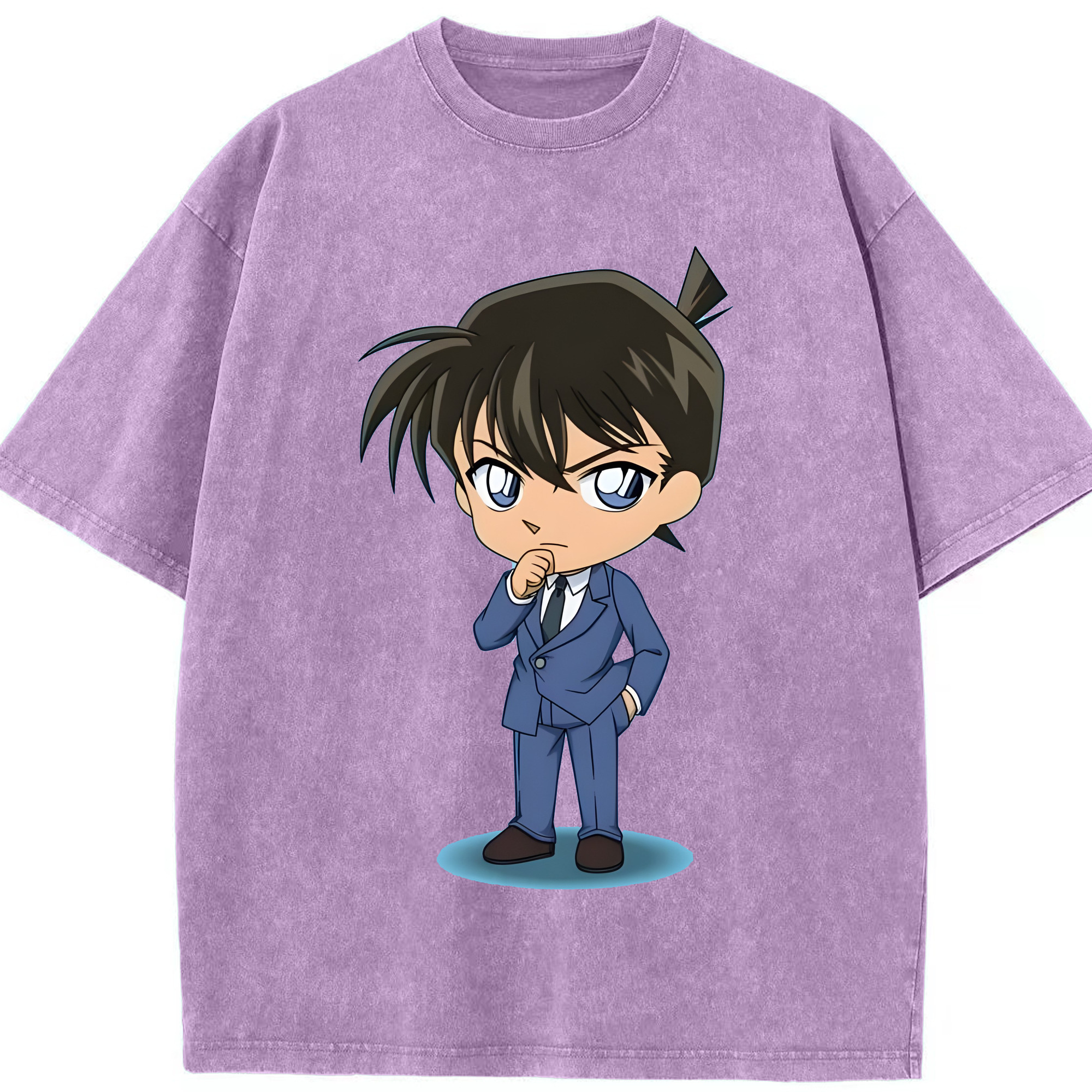 （画像用） 名探偵コナン 江戸川 コナン Detective Conan Conan Edogawa 綿100% ヴィンテージ風 半袖Tシャツ（フロントプリント）