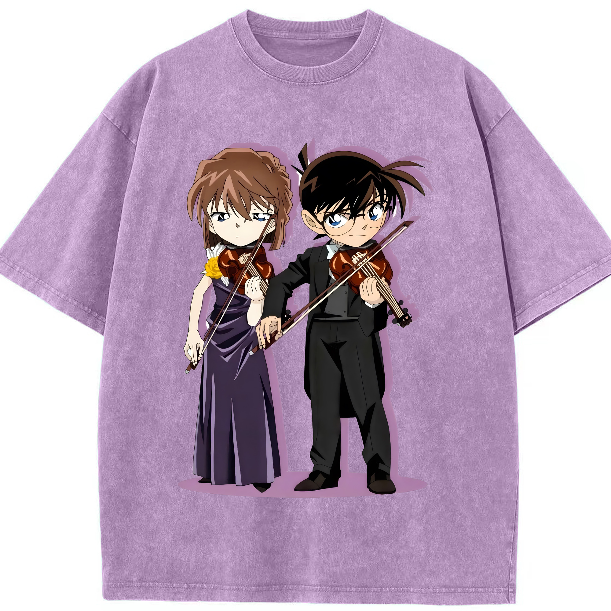 （画像用） 名探偵コナン 灰原 哀 はいばら あい Detective Conan Anita Hailey、Vi Graythorn Haibara Ai 綿100% ヴィンテージ風 半袖Tシャツ（フロントプリント）