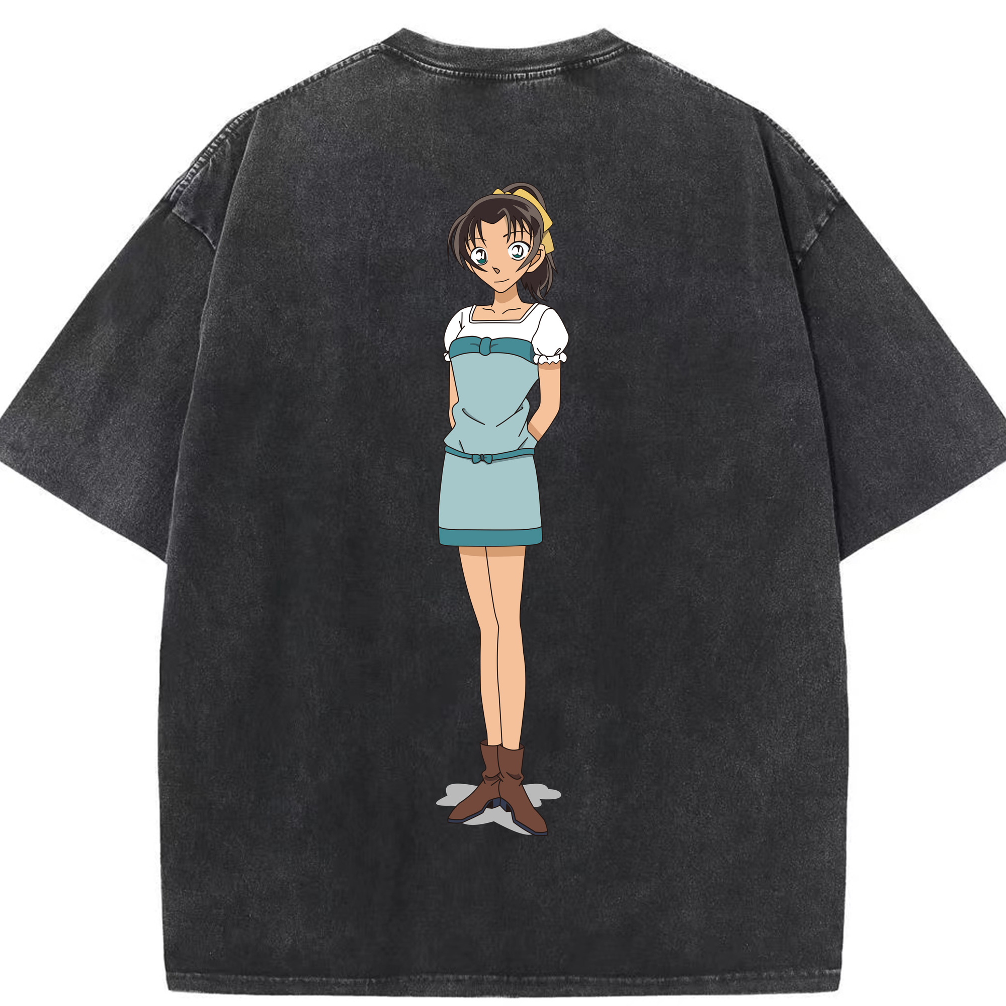（画像用） 名探偵コナン Detective Conan 綿100% ヴィンテージ風 半袖Tシャツ（背面プリント）