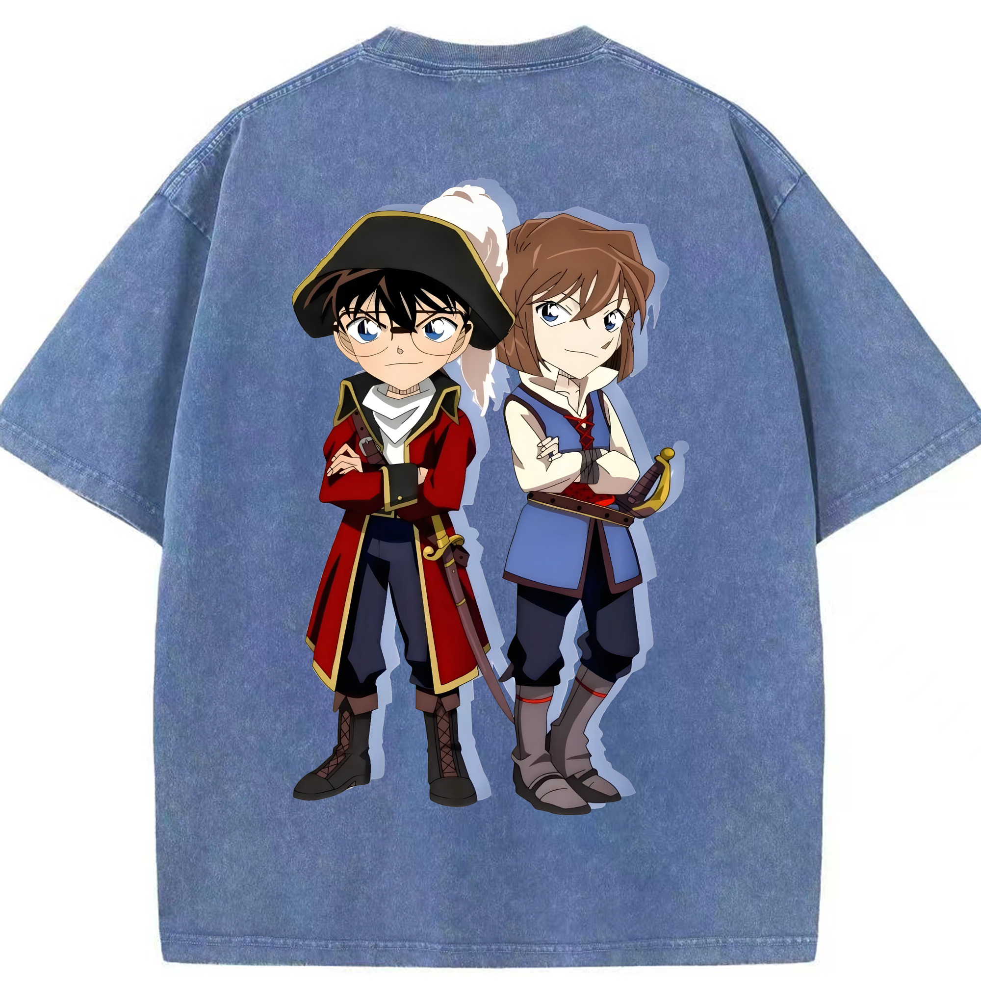 （画像用） 名探偵コナン 灰原 哀 はいばら あい Detective Conan Anita Hailey、Vi Graythorn Haibara Ai 綿100% ヴィンテージ風 半袖Tシャツ（背面プリント）