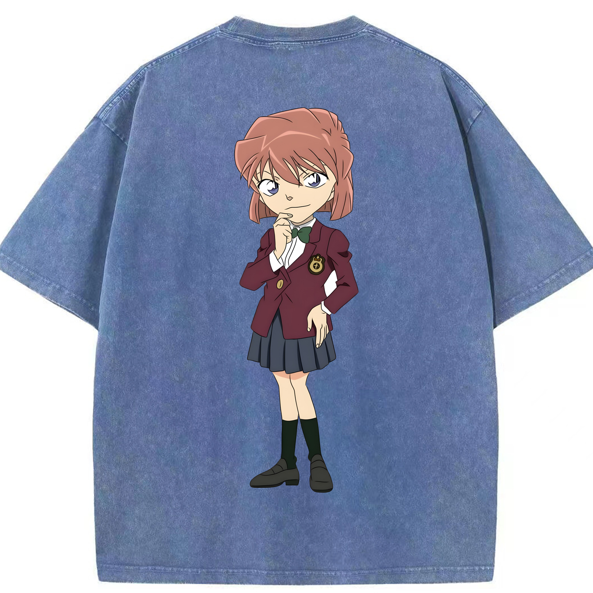 （画像用） 名探偵コナン 灰原 哀 はいばら あい Detective Conan Anita Hailey、Vi Graythorn Haibara Ai 綿100% ヴィンテージ風 半袖Tシャツ（背面プリント）