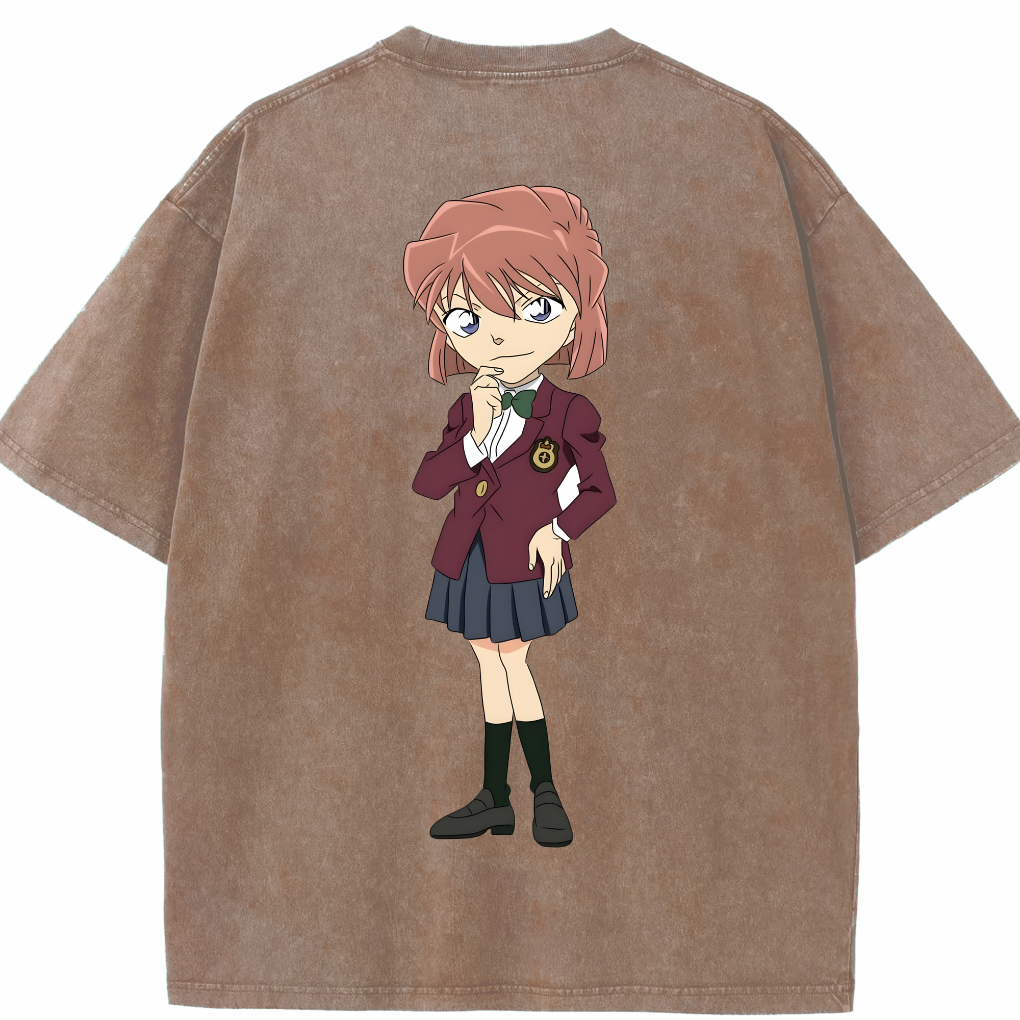 （画像用） 名探偵コナン 灰原 哀 はいばら あい Detective Conan Anita Hailey、Vi Graythorn Haibara Ai 綿100% ヴィンテージ風 半袖Tシャツ（背面プリント）
