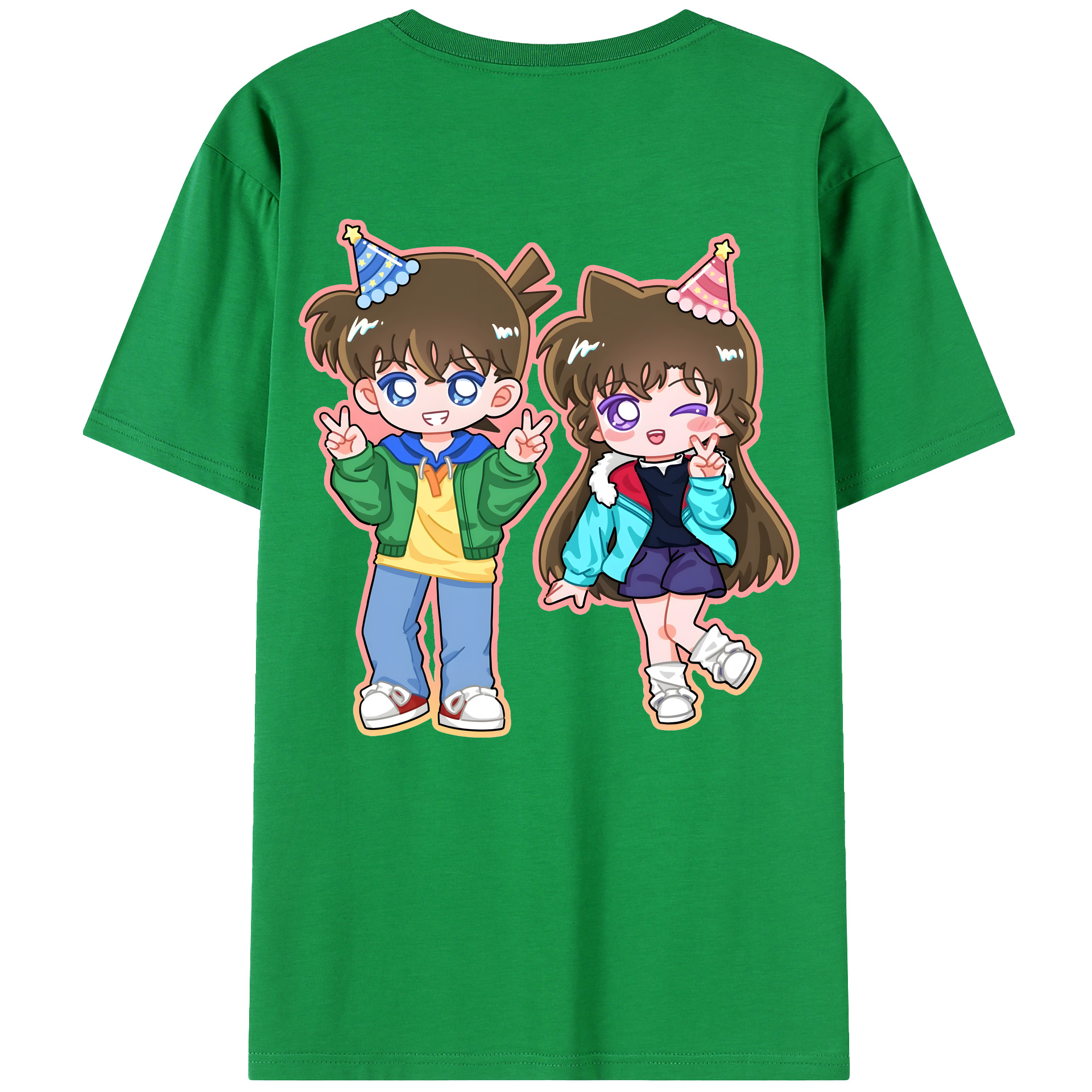 （画像用） 名探偵コナン 毛利 蘭 もうり らん、モーリ ラン Detective Conan Rachel Moore 綿100％ メンズ半袖Tシャツ（バックプリント） 通気性