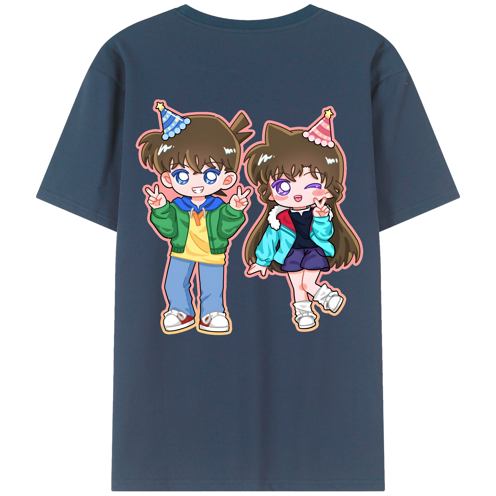 （画像用） 名探偵コナン 毛利 蘭 もうり らん、モーリ ラン Detective Conan Rachel Moore 綿100％ メンズ半袖Tシャツ（バックプリント） 通気性