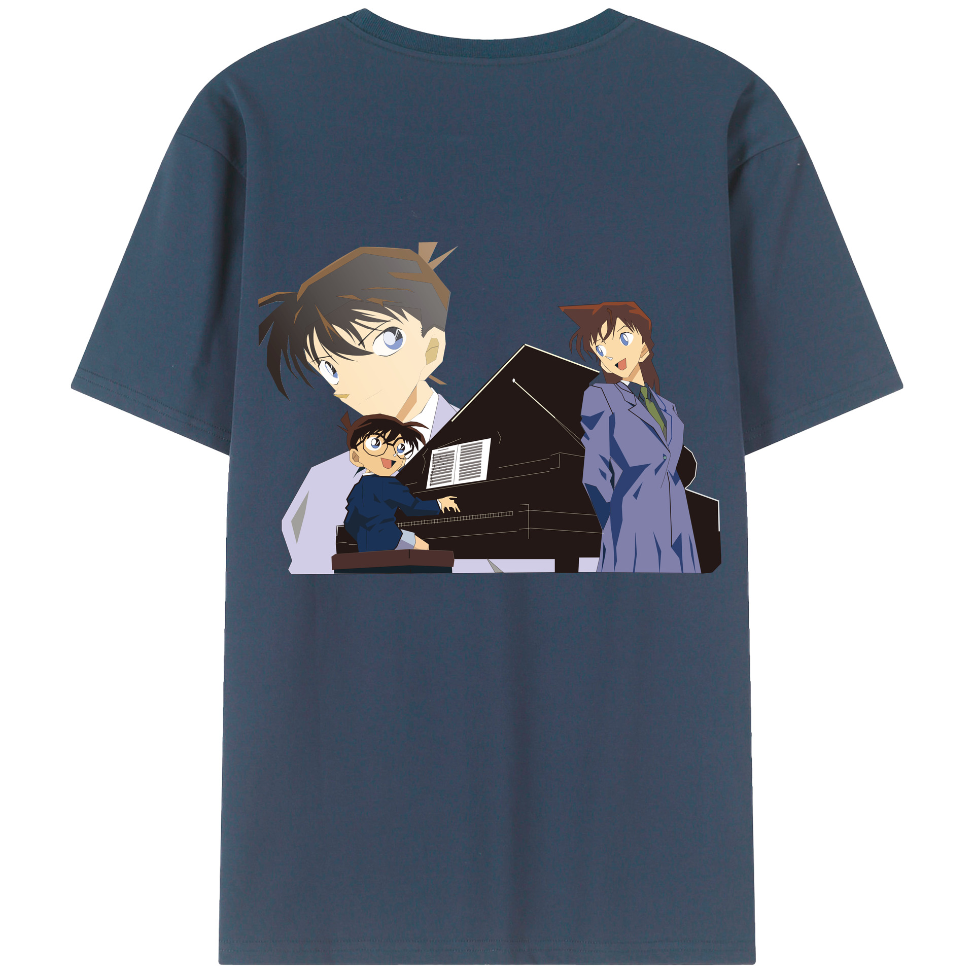 （画像用） 名探偵コナン 毛利 蘭 もうり らん、モーリ ラン Detective Conan Rachel Moore 綿100％ メンズ半袖Tシャツ（バックプリント） 通気性