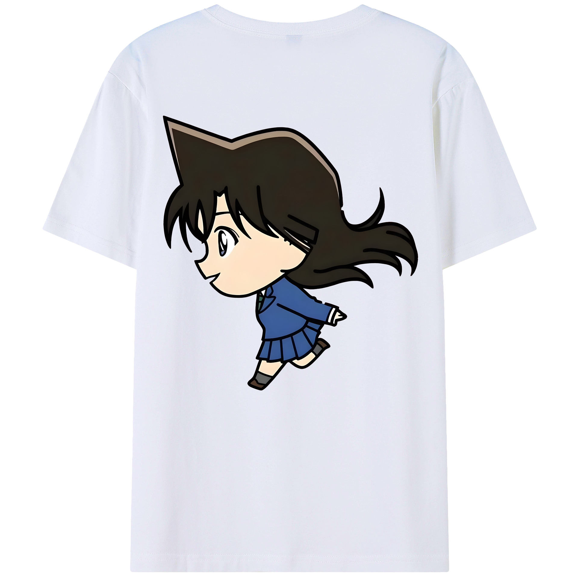 （画像用） 名探偵コナン 毛利 蘭 もうり らん、モーリ ラン Detective Conan Rachel Moore 綿100％ メンズ半袖Tシャツ（バックプリント） 通気性