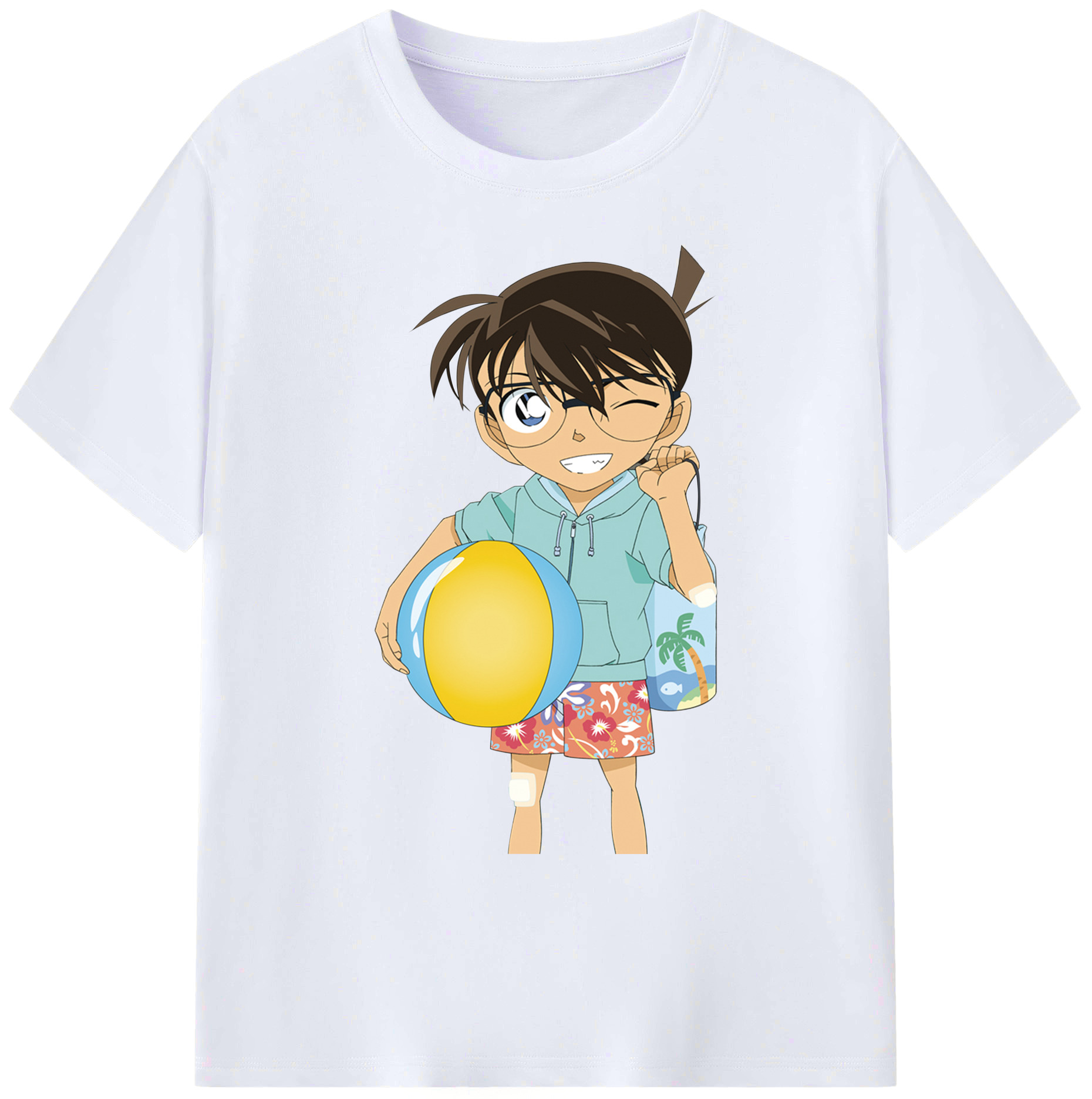 （画像用） 名探偵コナン 江戸川 コナン Detective Conan Conan Edogawa 綿100％ メンズ半袖Tシャツ｜肌触りやわらか＆通気性