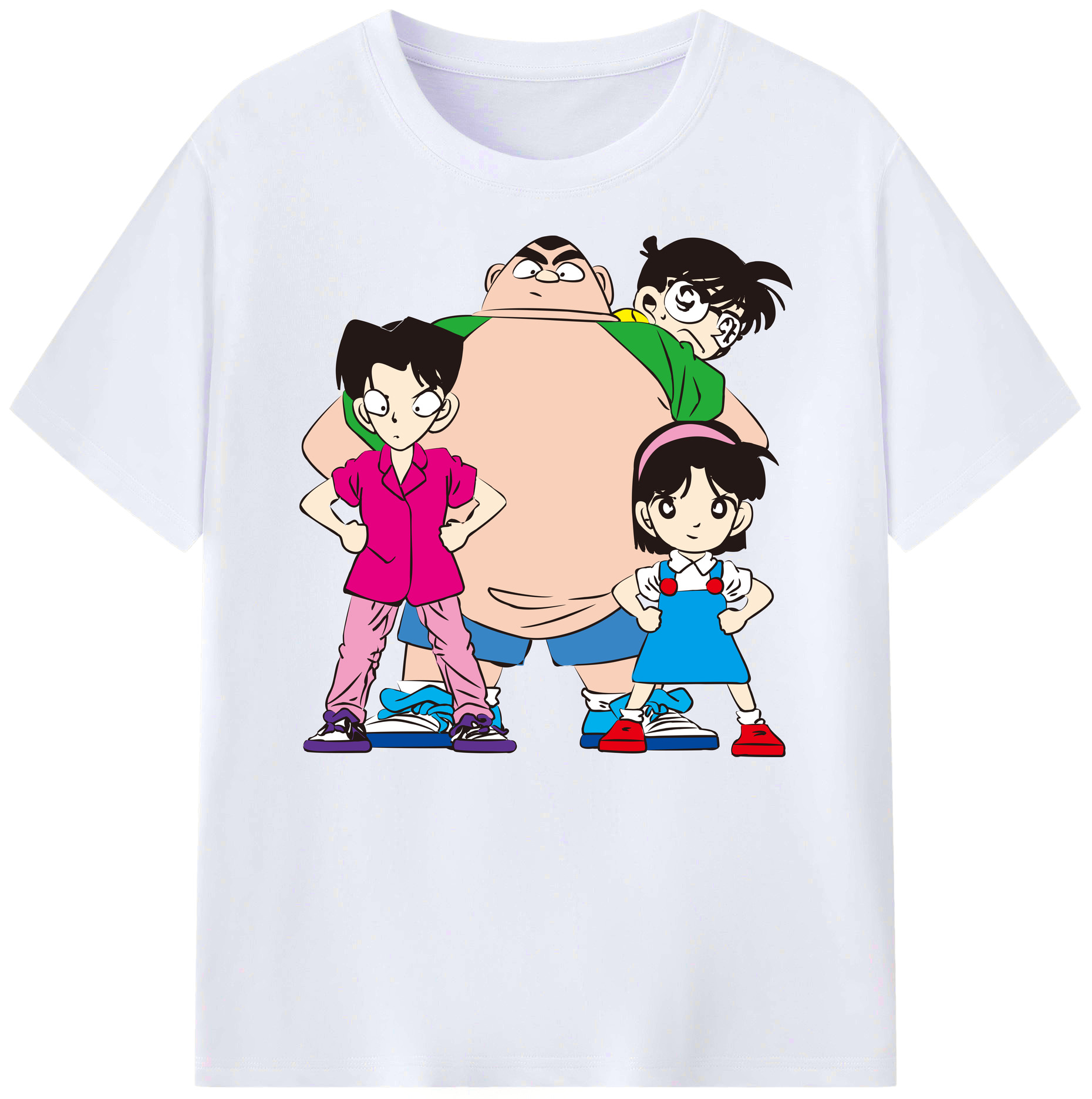 （画像用） 名探偵コナン Detective Conan 綿100％ メンズ半袖Tシャツ｜肌触りやわらか＆通気性
