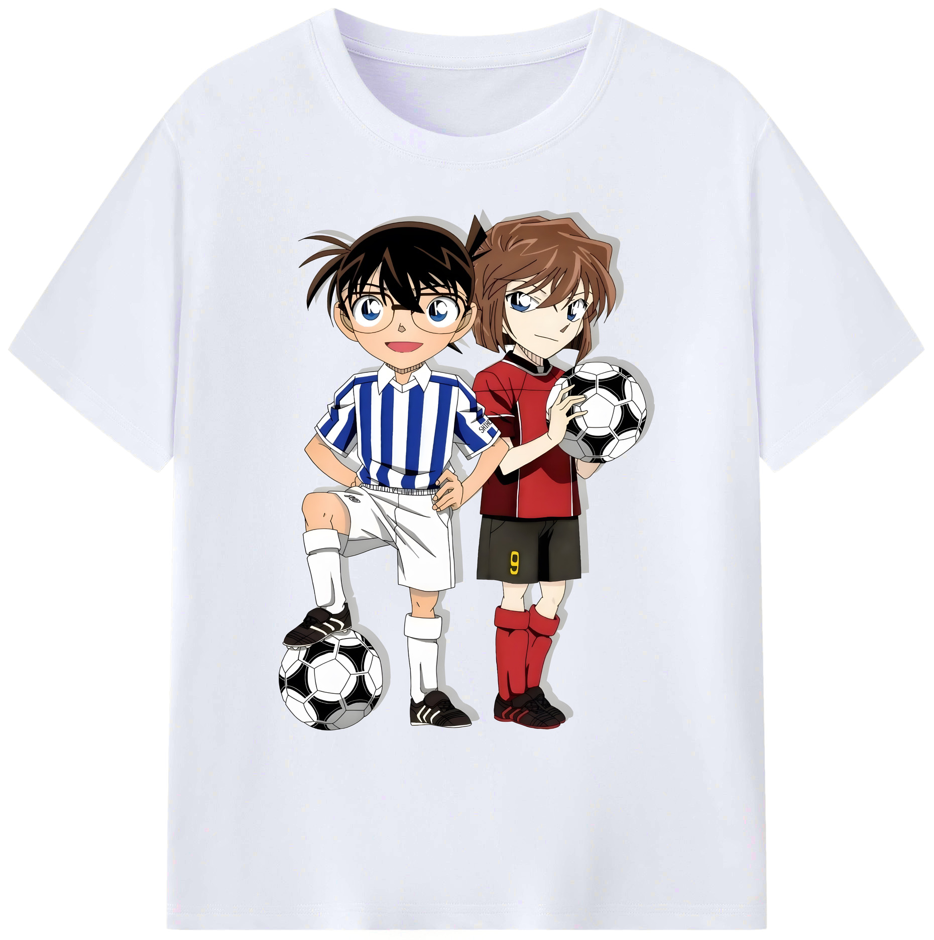 （画像用） 名探偵コナン 灰原 哀 はいばら あい Detective Conan Anita Hailey、Vi Graythorn Haibara Ai 綿100％ メンズ半袖Tシャツ｜肌触りやわらか＆通気性