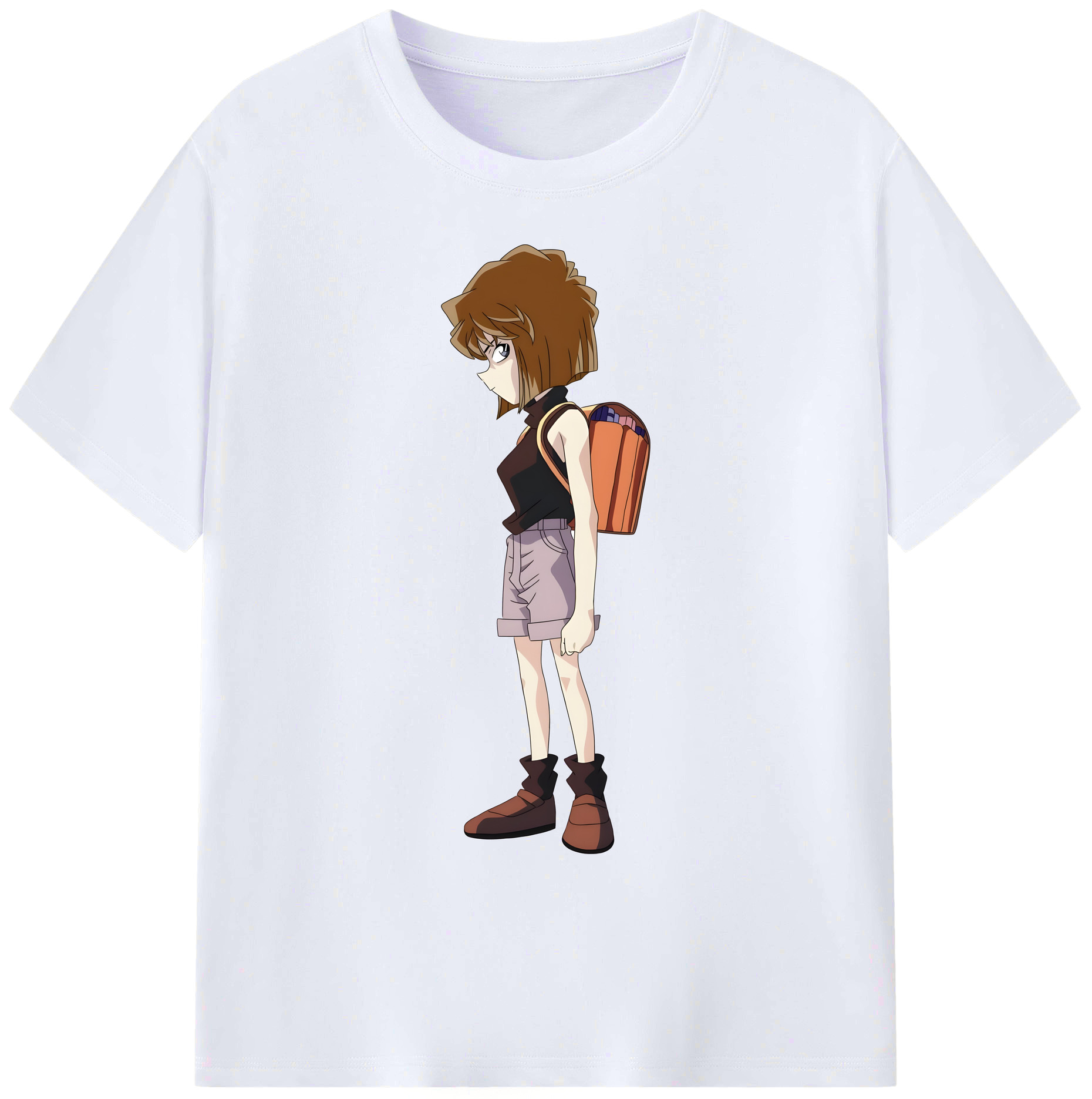 （画像用） 名探偵コナン 灰原 哀 はいばら あい Detective Conan Anita Hailey、Vi Graythorn Haibara Ai 綿100％ メンズ半袖Tシャツ｜肌触りやわらか＆通気性