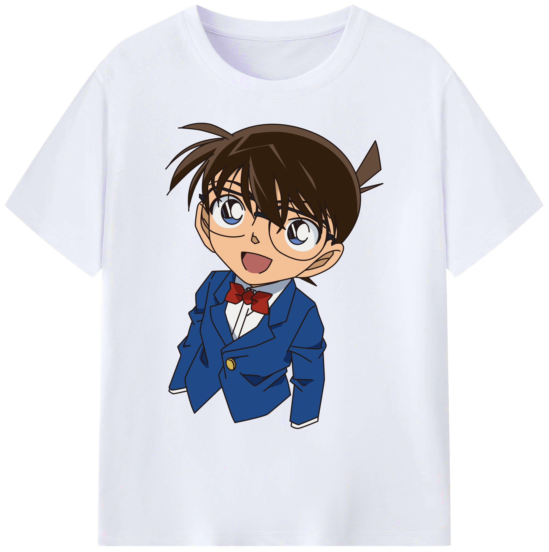 （画像用） 名探偵コナン 江戸川 コナン Detective Conan Conan Edogawa 綿100％ メンズ半袖Tシャツ｜肌触りやわらか＆通気性