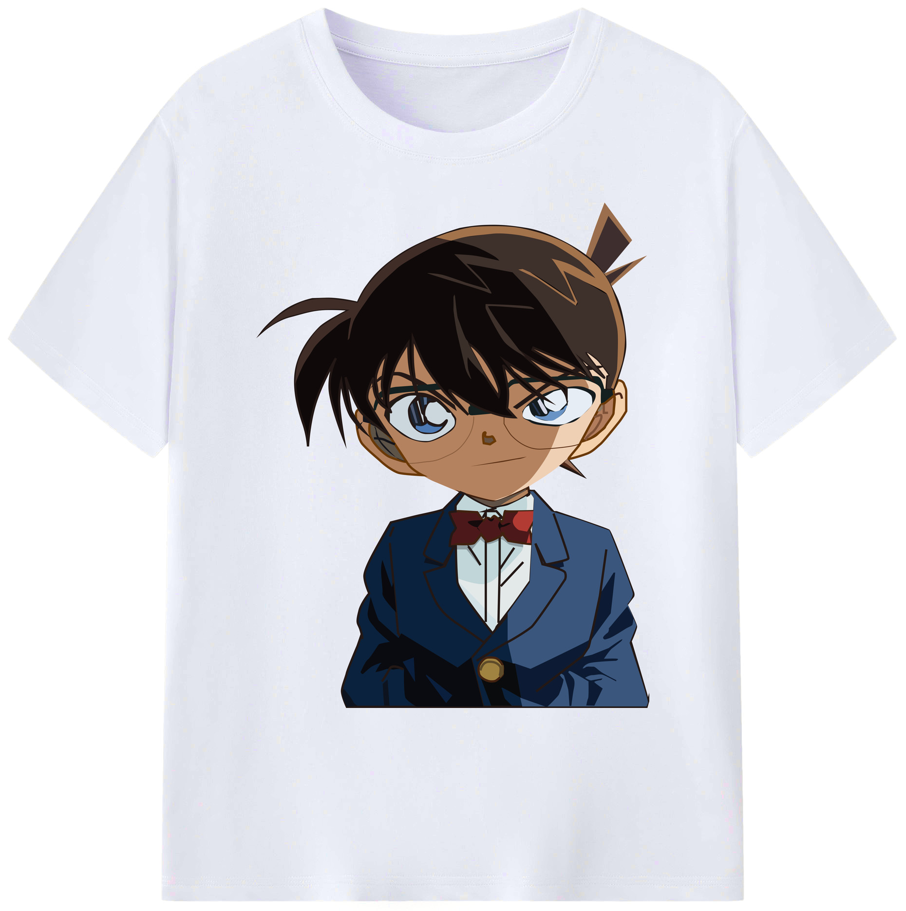 （画像用） 名探偵コナン 江戸川 コナン Detective Conan Conan Edogawa 綿100％ メンズ半袖Tシャツ｜肌触りやわらか＆通気性