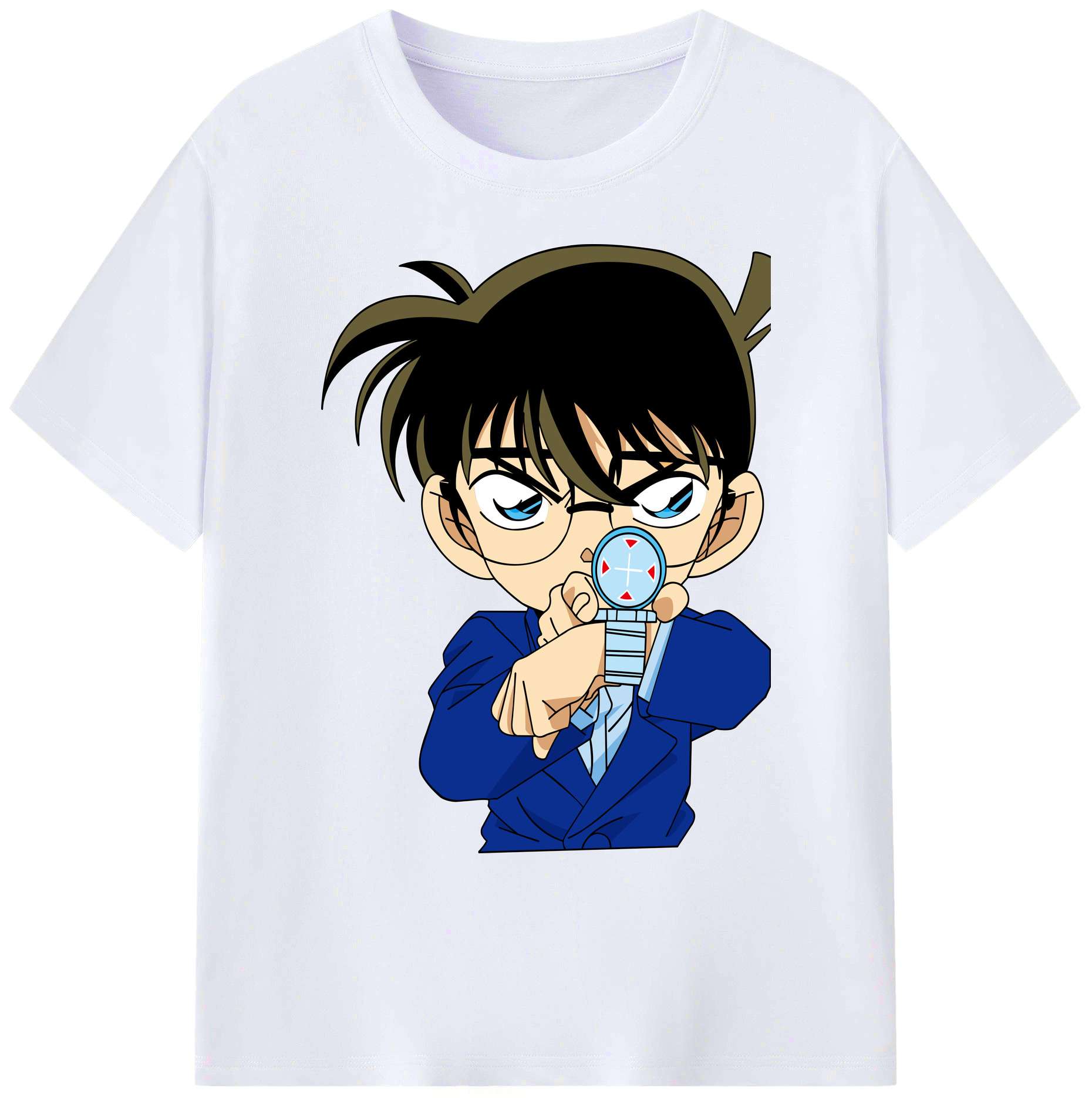 （画像用） 名探偵コナン 江戸川 コナン Detective Conan Conan Edogawa 綿100％ メンズ半袖Tシャツ｜肌触りやわらか＆通気性