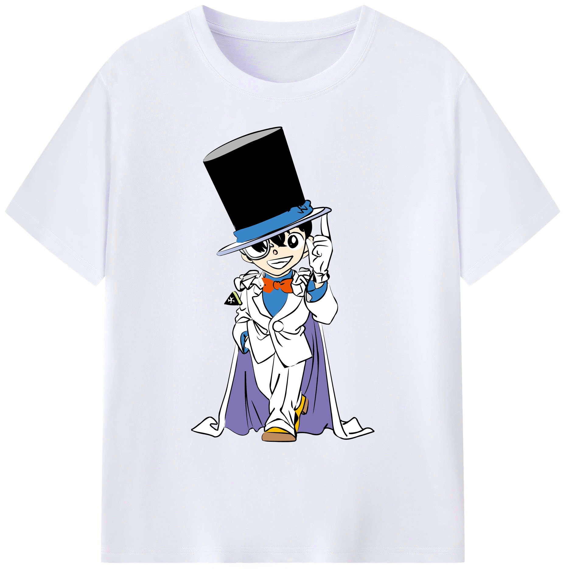 （画像用） 名探偵コナン 江戸川 コナン Detective Conan Conan Edogawa 綿100％ メンズ半袖Tシャツ｜肌触りやわらか＆通気性