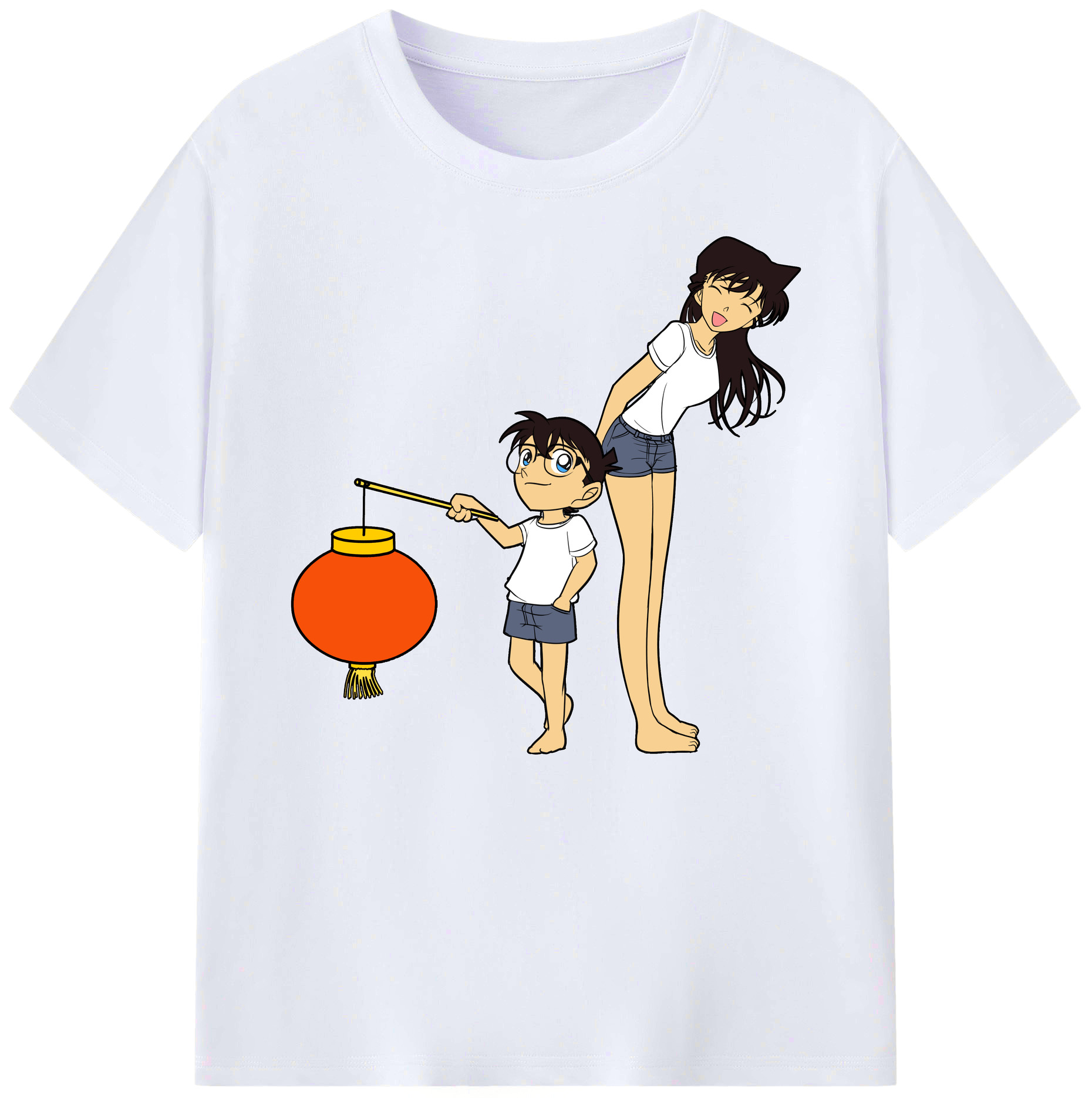 （画像用） 名探偵コナン 毛利 蘭 もうり らん、モーリ ラン Detective Conan Rachel Moore 綿100％ メンズ半袖Tシャツ｜肌触りやわらか＆通気性