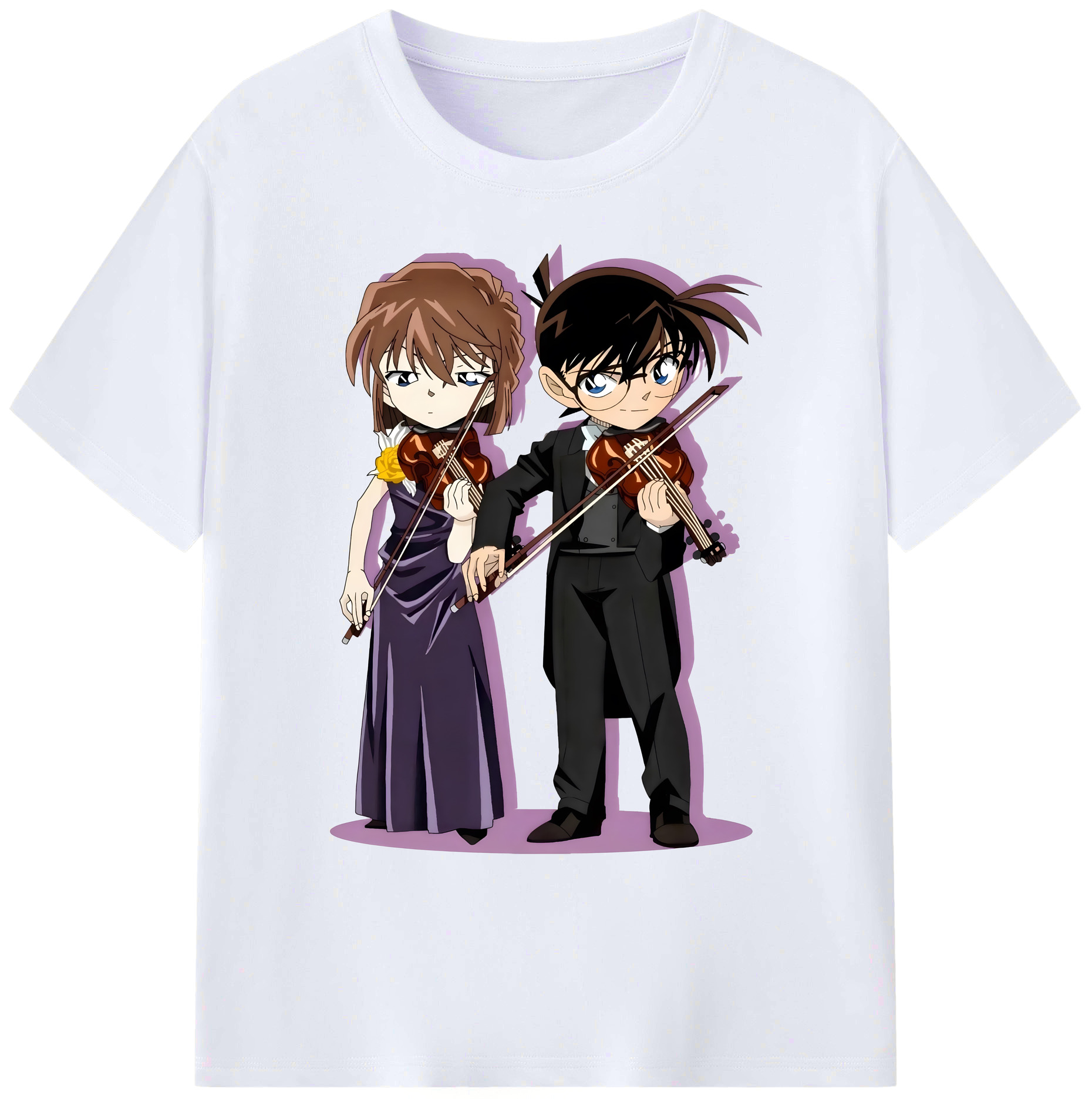 （画像用） 名探偵コナン 灰原 哀 はいばら あい Detective Conan Anita Hailey、Vi Graythorn Haibara Ai 綿100％ メンズ半袖Tシャツ｜肌触りやわらか＆通気性