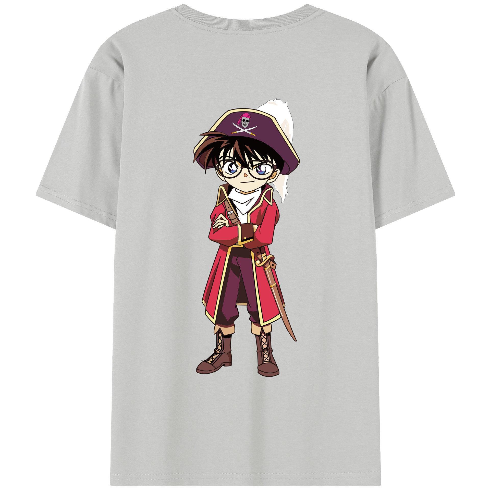 （画像用） 名探偵コナン 江戸川 コナン Detective Conan Conan Edogawa レディース半袖Tシャツ(バックプリント)