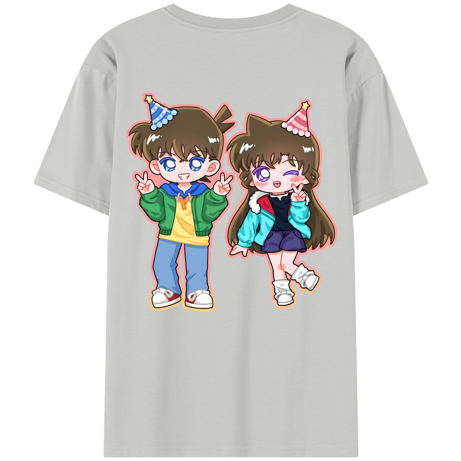 （画像用） 名探偵コナン 毛利 蘭 もうり らん、モーリ ラン Detective Conan Rachel Moore レディース半袖Tシャツ(バックプリント)