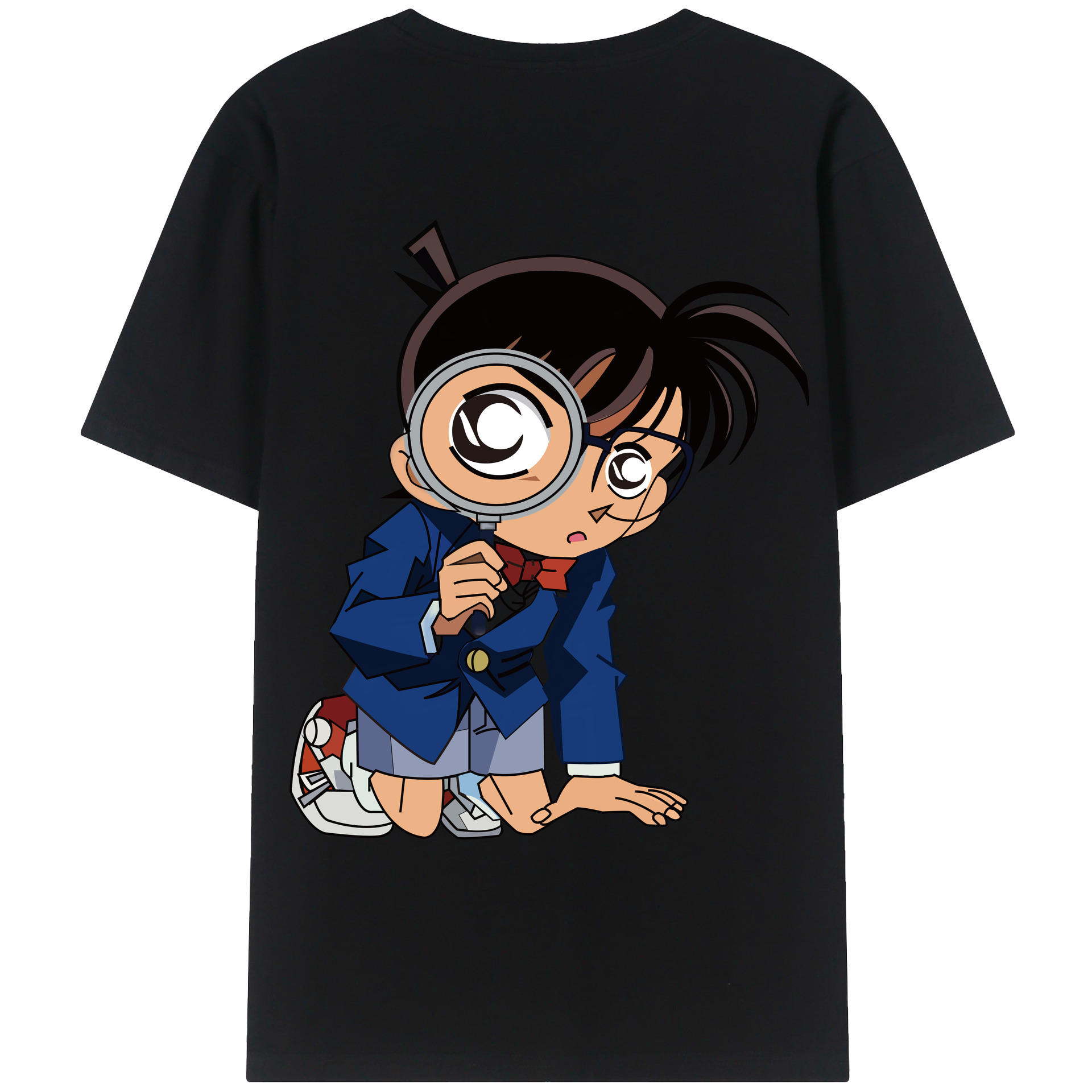 （画像用） 名探偵コナン 江戸川 コナン Detective Conan Conan Edogawa レディース半袖Tシャツ(バックプリント)