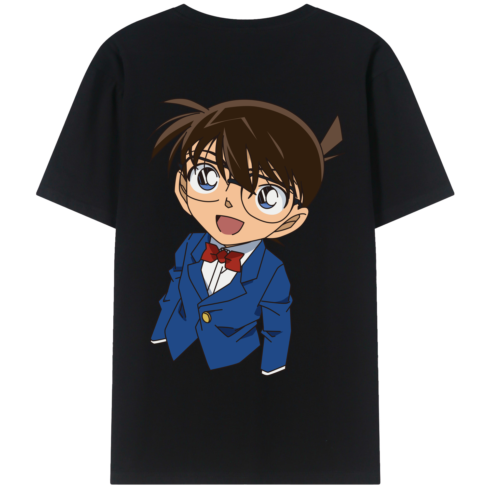 （画像用） 名探偵コナン 江戸川 コナン Detective Conan Conan Edogawa レディース半袖Tシャツ(バックプリント)