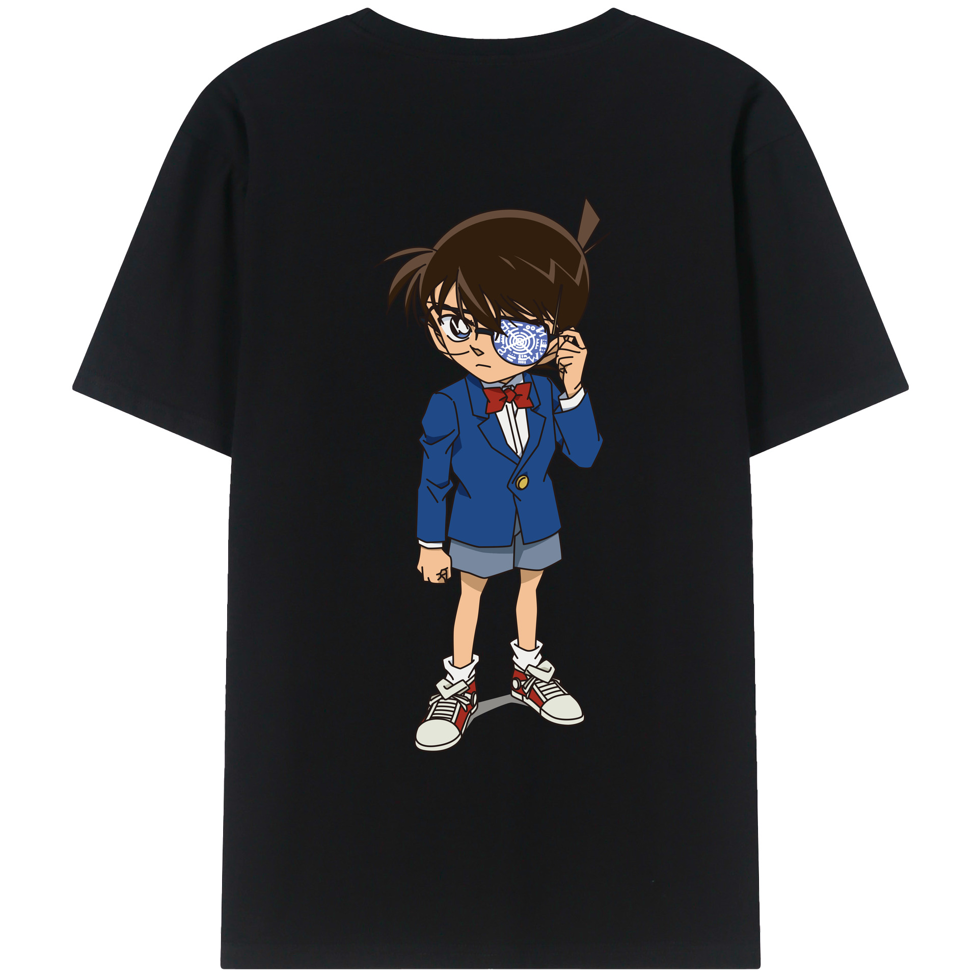 （画像用） 名探偵コナン 江戸川 コナン Detective Conan Conan Edogawa レディース半袖Tシャツ(バックプリント)