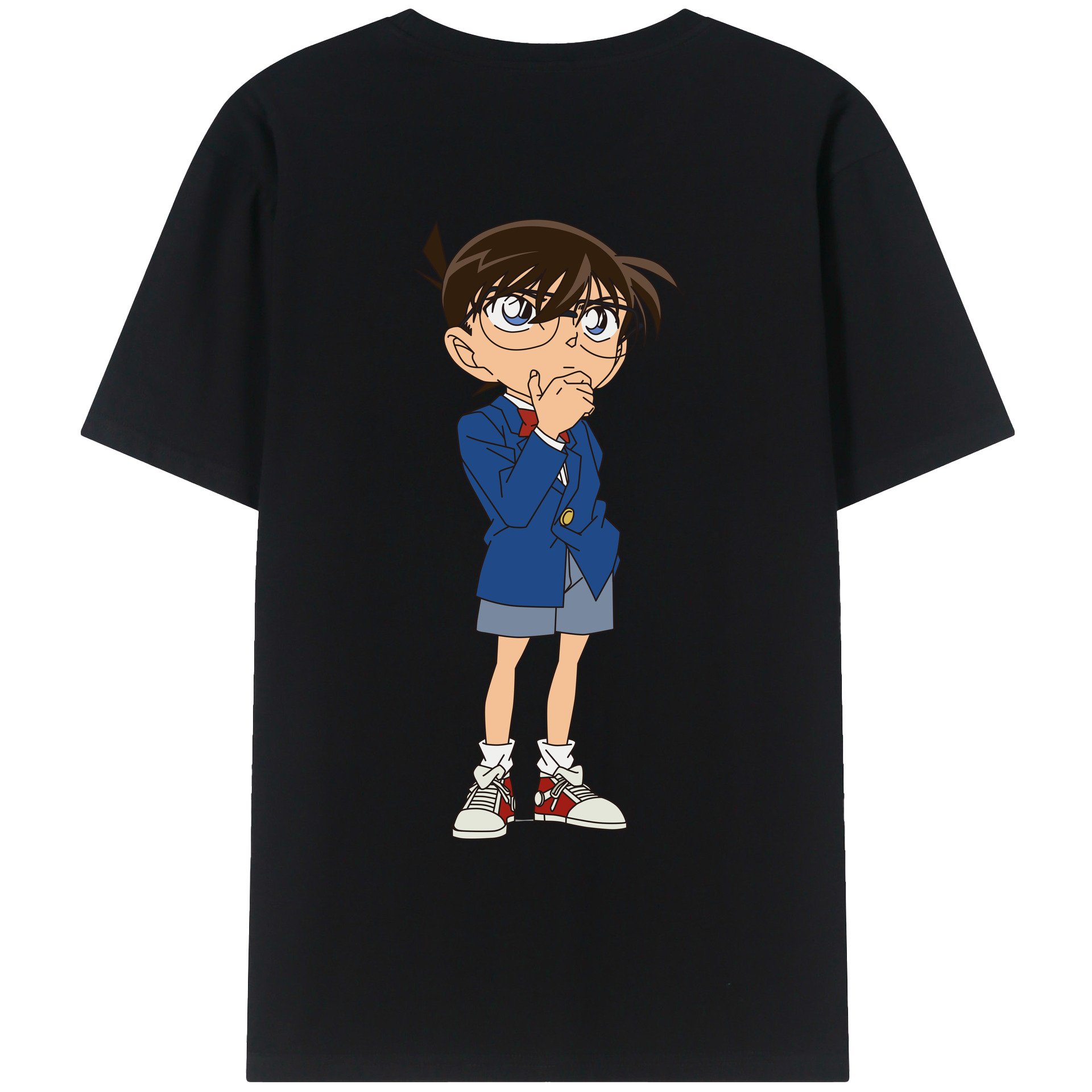 （画像用） 名探偵コナン 江戸川 コナン Detective Conan Conan Edogawa レディース半袖Tシャツ(バックプリント)